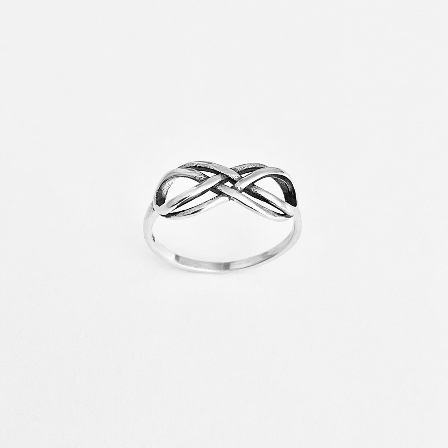 925 Sterling Silver Double Infinity Ring | Dainty Eternity Love Silver Rings