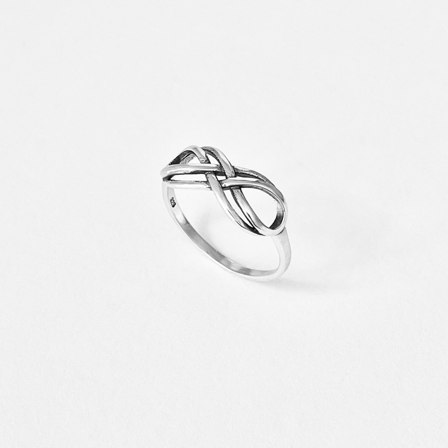 925 Sterling Silver Double Infinity Ring | Dainty Eternity Love Silver Rings