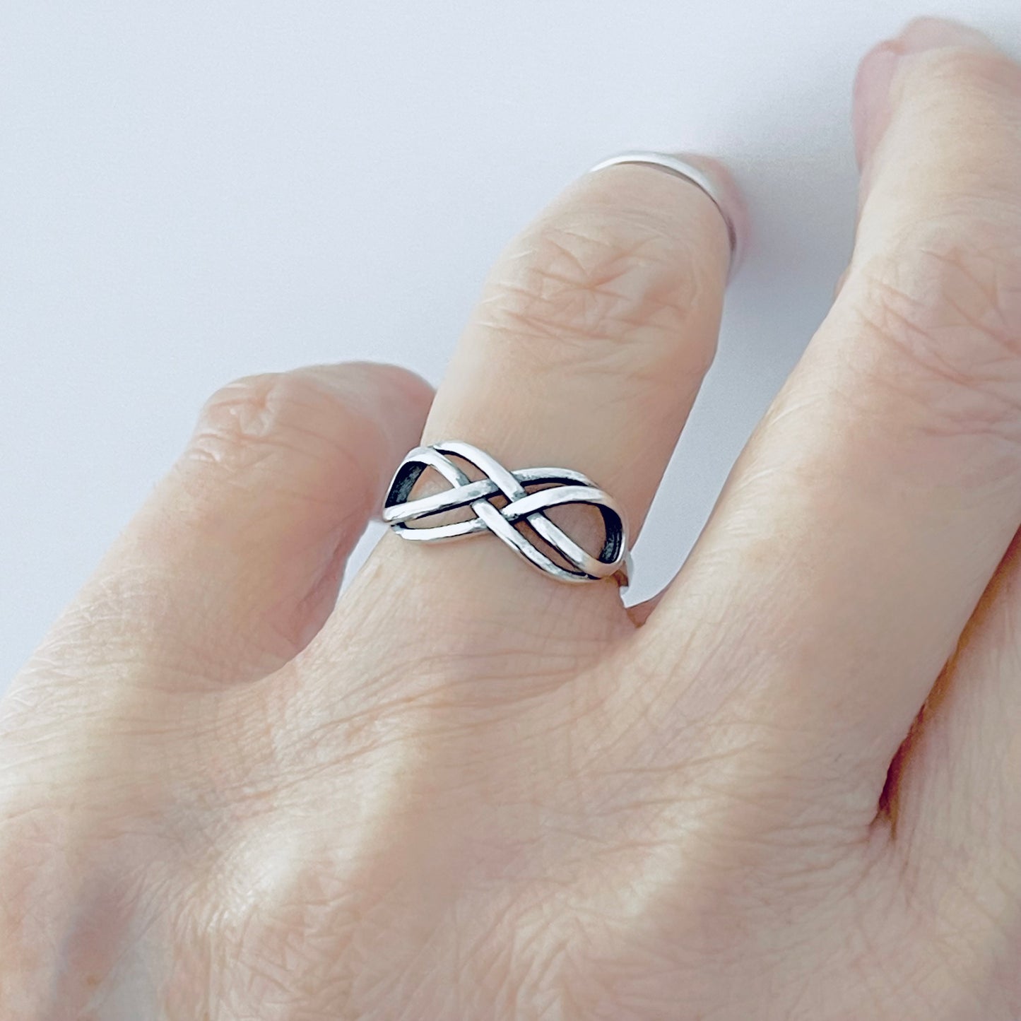 925 Sterling Silver Double Infinity Ring | Dainty Eternity Love Silver Rings