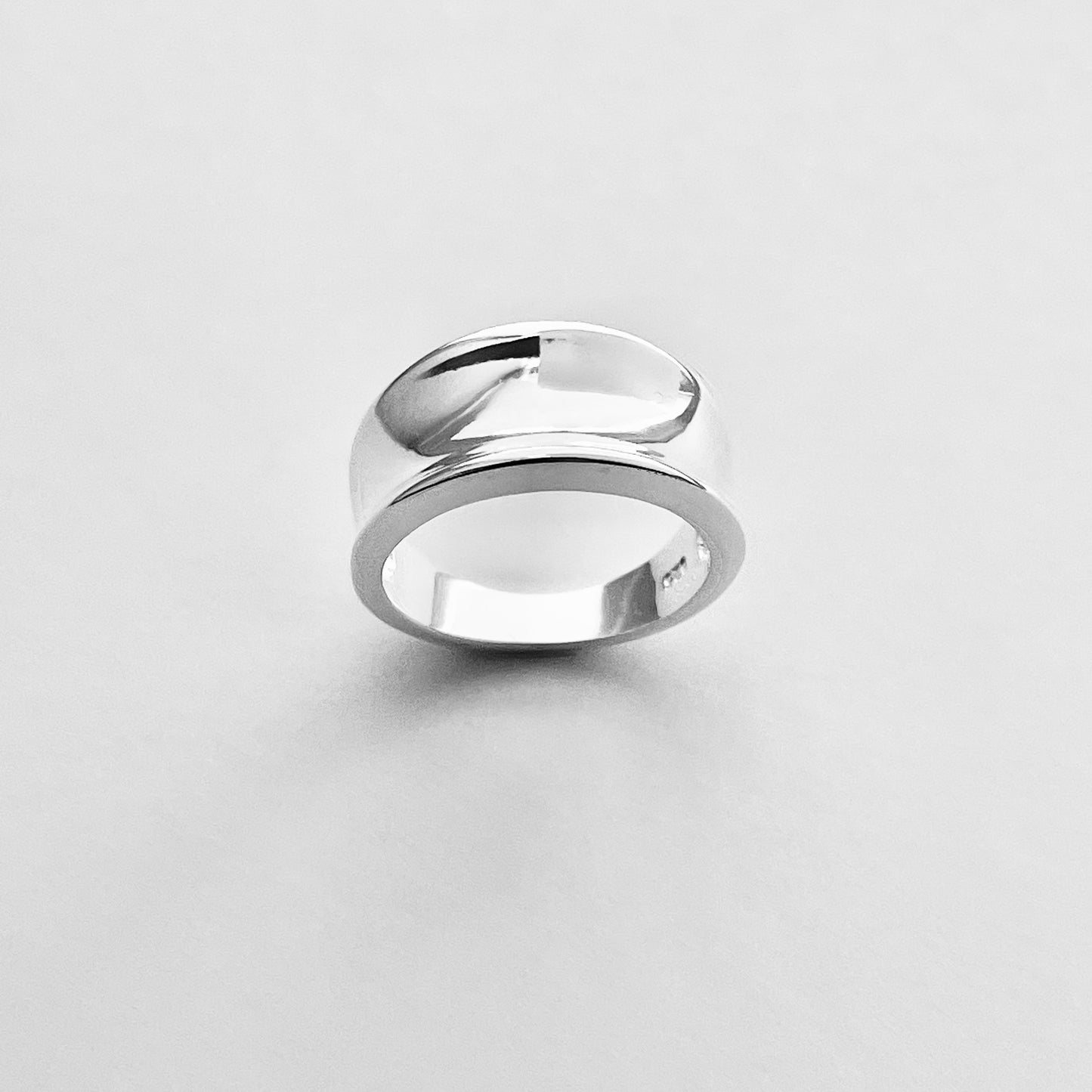 Sterling Silver Unisex Concave Ring, Silver Band, Silver Rings, Wedding Bands