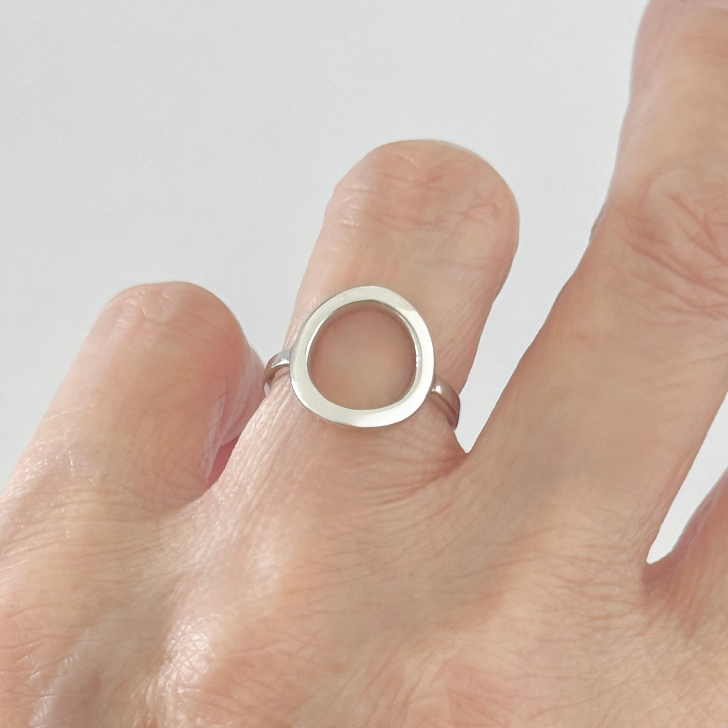 925 Sterling Silver Statement Open Circle Ring | Circle of Life Halo Infinite Rings