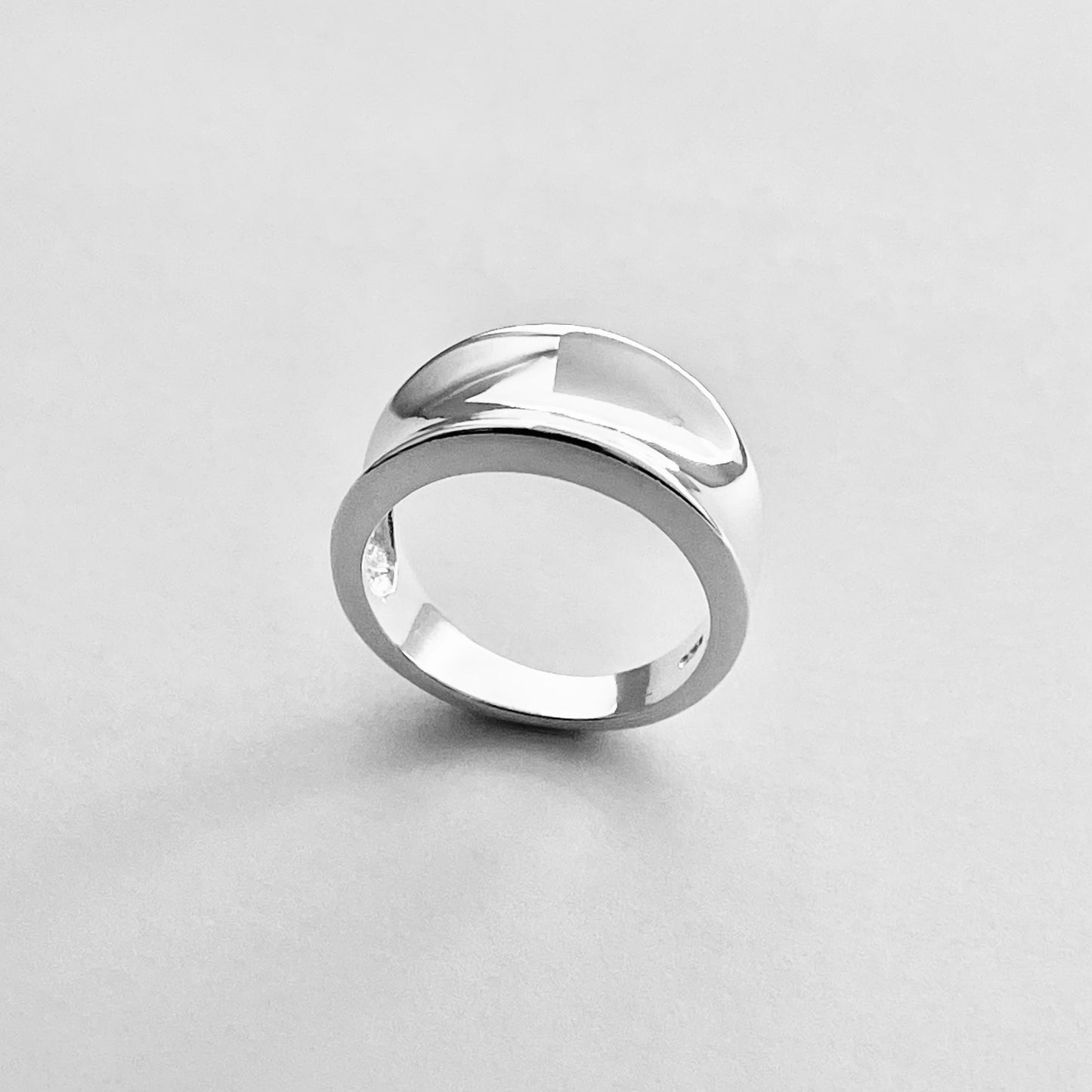 Sterling Silver Unisex Concave Ring, Silver Band, Silver Rings, Wedding Bands