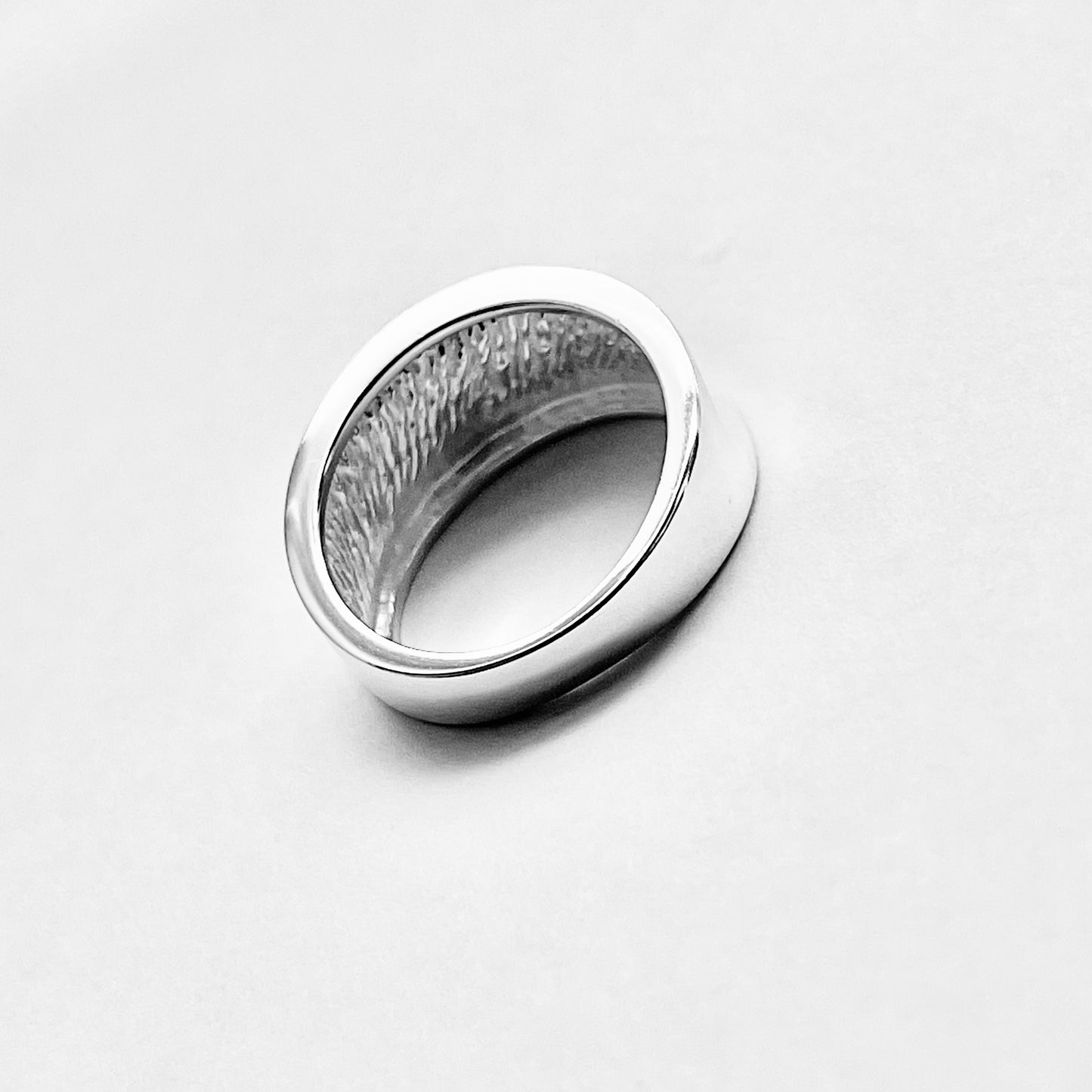 Sterling Silver High Polish Concave Ring, Unisex Wedding Band, Silver Rings