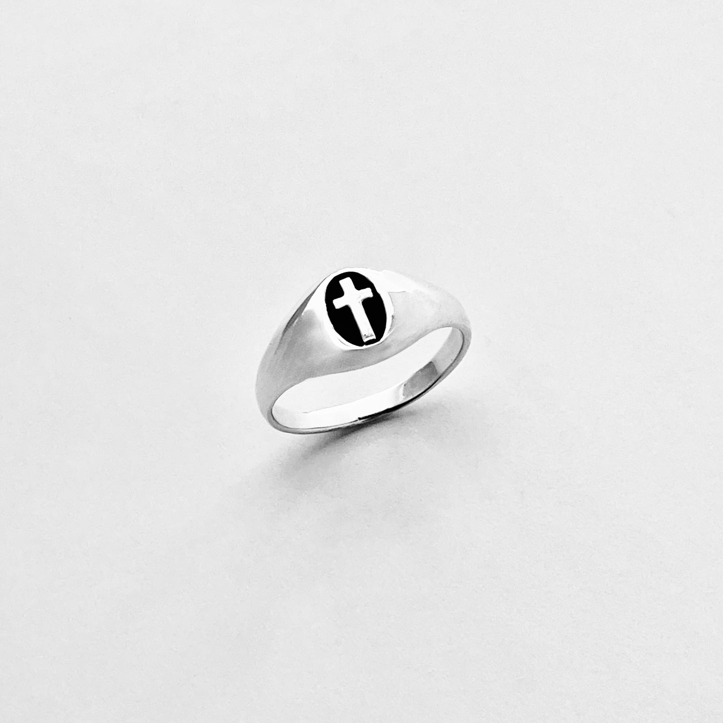925 Sterling Silver Unisex Cross Ring | Statement Religious Silver Rings