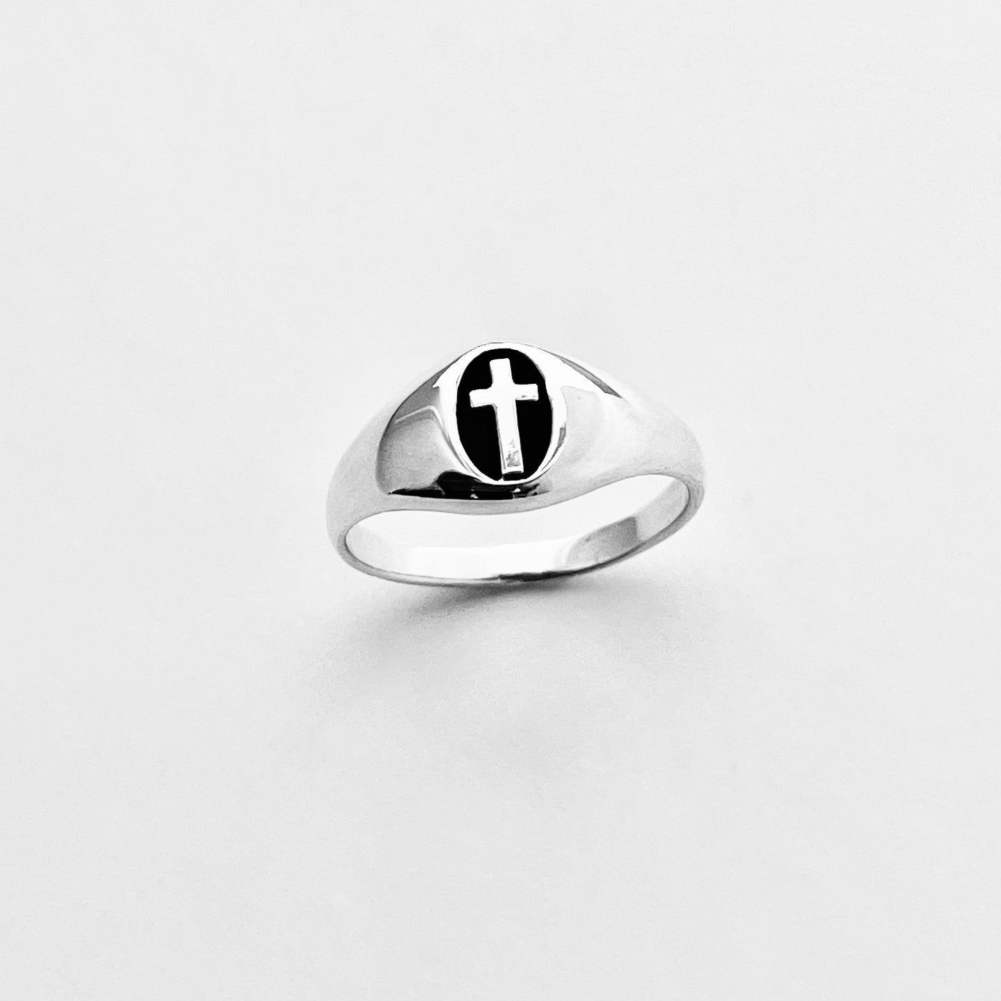 925 Sterling Silver Unisex Cross Ring | Statement Religious Silver Rings