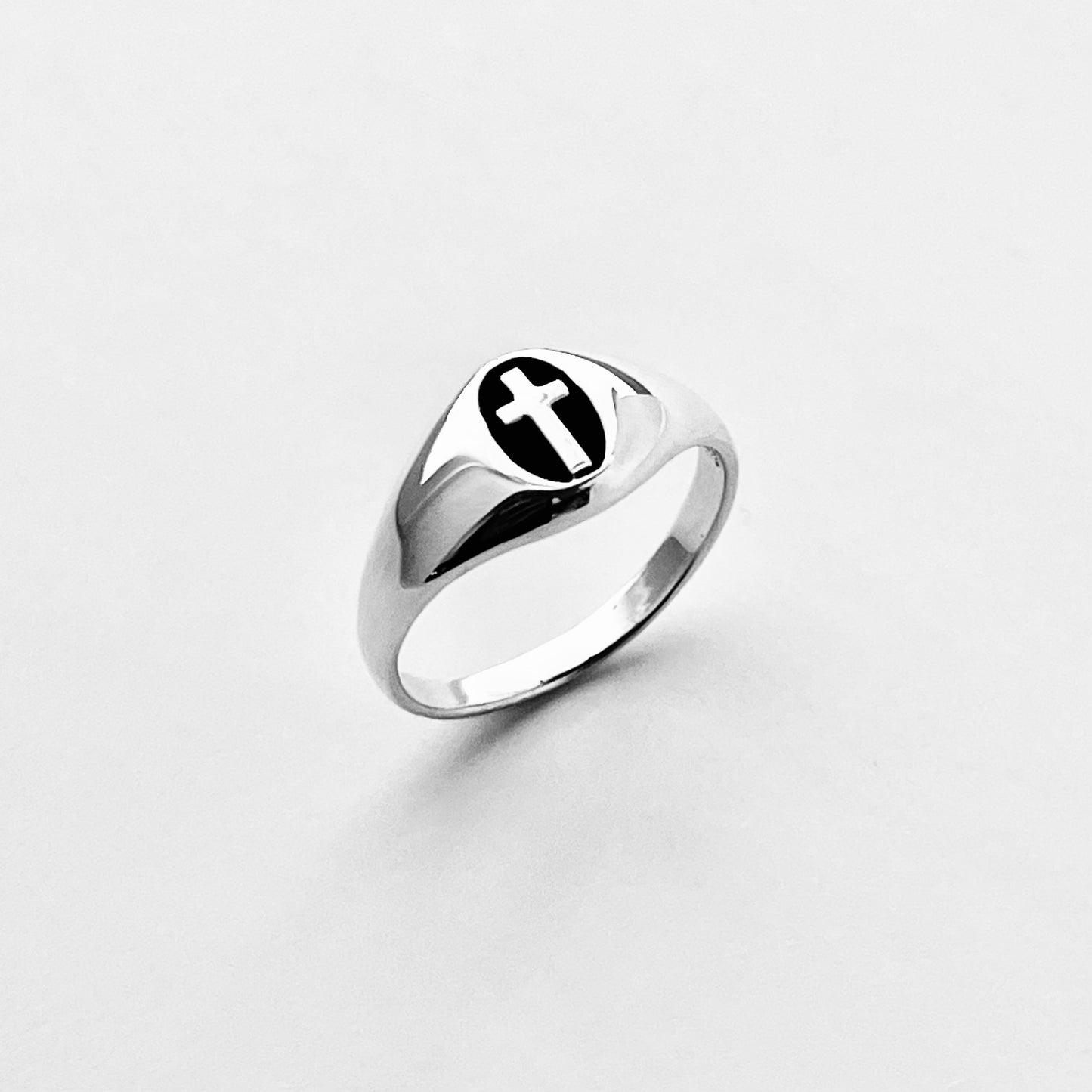 925 Sterling Silver Unisex Cross Ring | Statement Religious Silver Rings