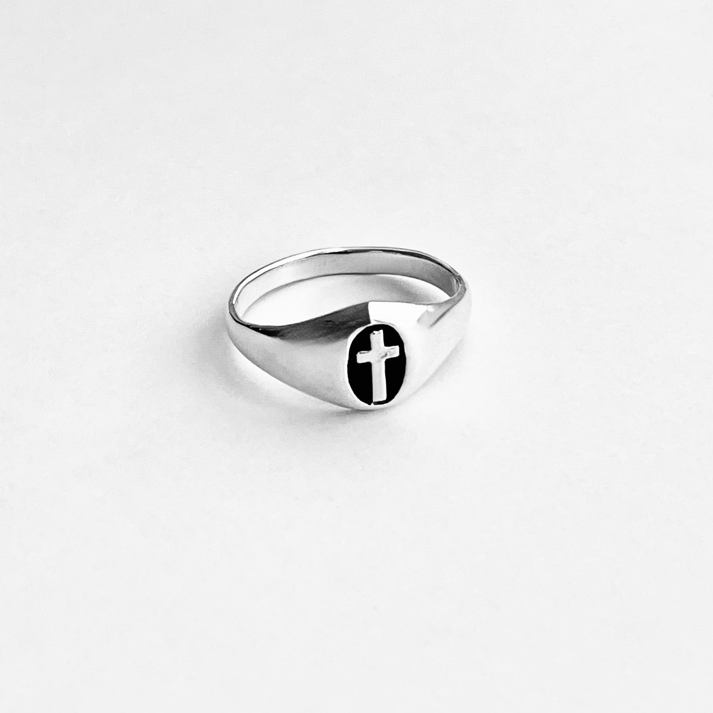 925 Sterling Silver Unisex Cross Ring | Statement Religious Silver Rings