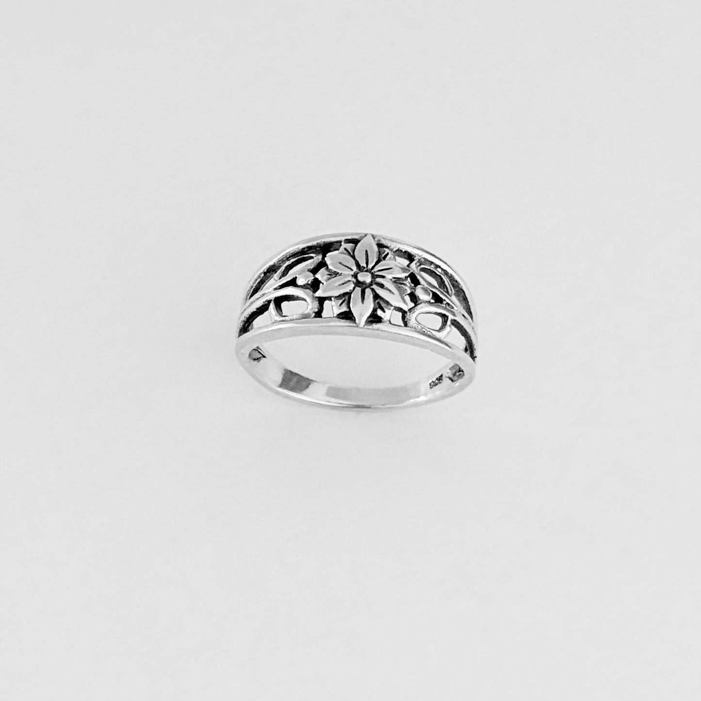 Sterling Silver Starflower Ring with Swirly | Ipheion uniflorum Flower, Floral Jewelry