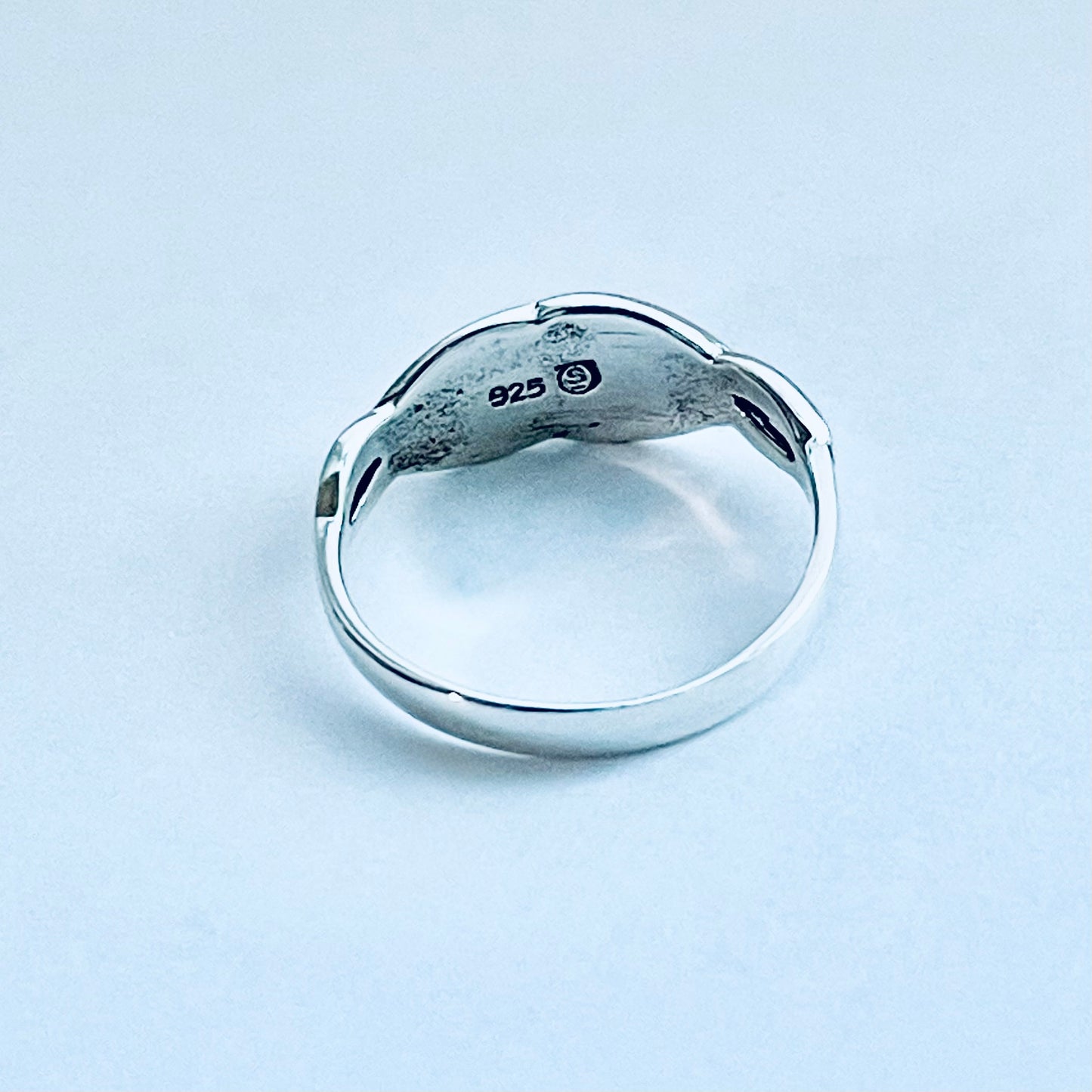 Sterling Silver Genuine Turquoise Infinity Eye Ring, Silver rings, Stone Jewelry