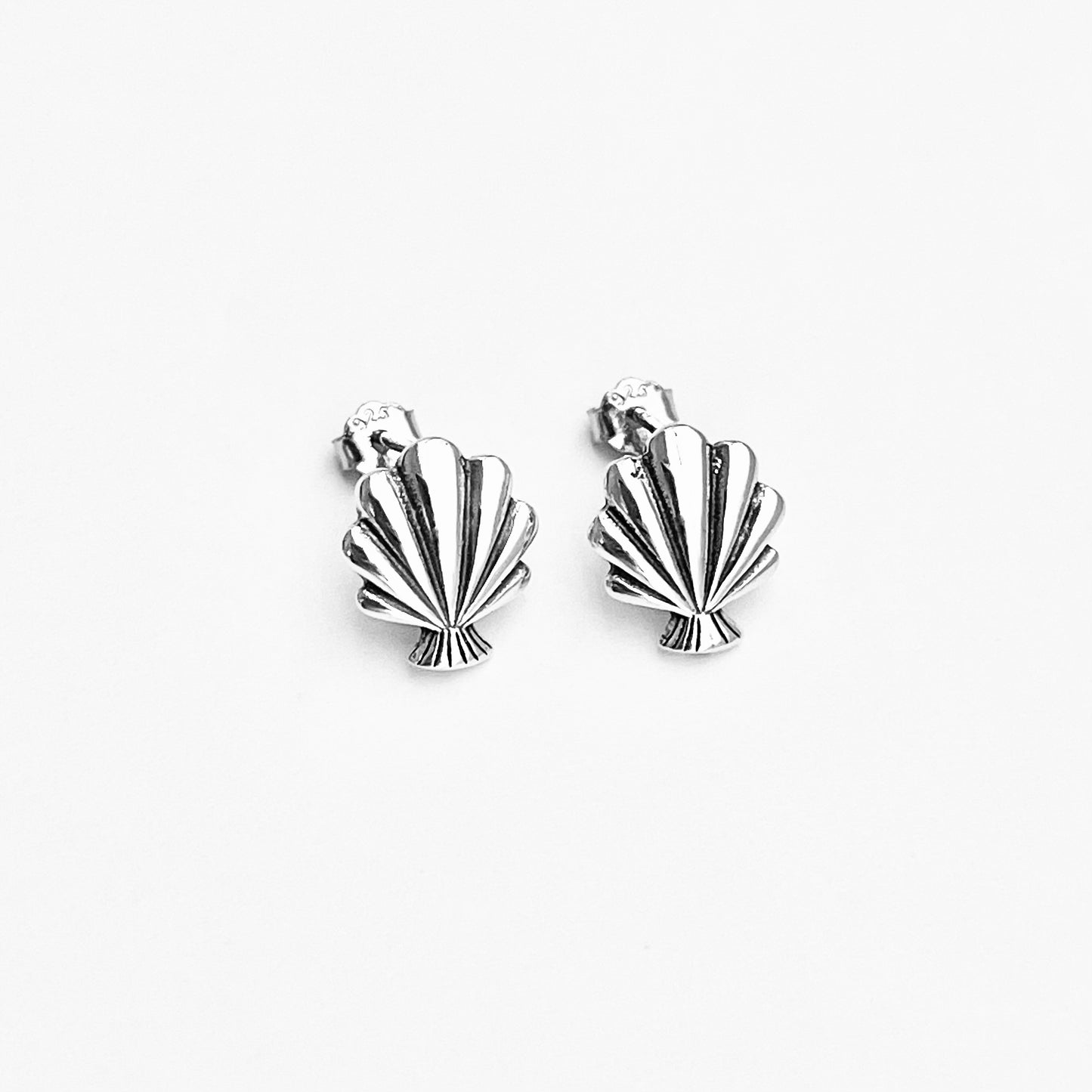 925 Sterling Silver Seashell Stud Earrings | Beach & Ocean Inspired Jewelry