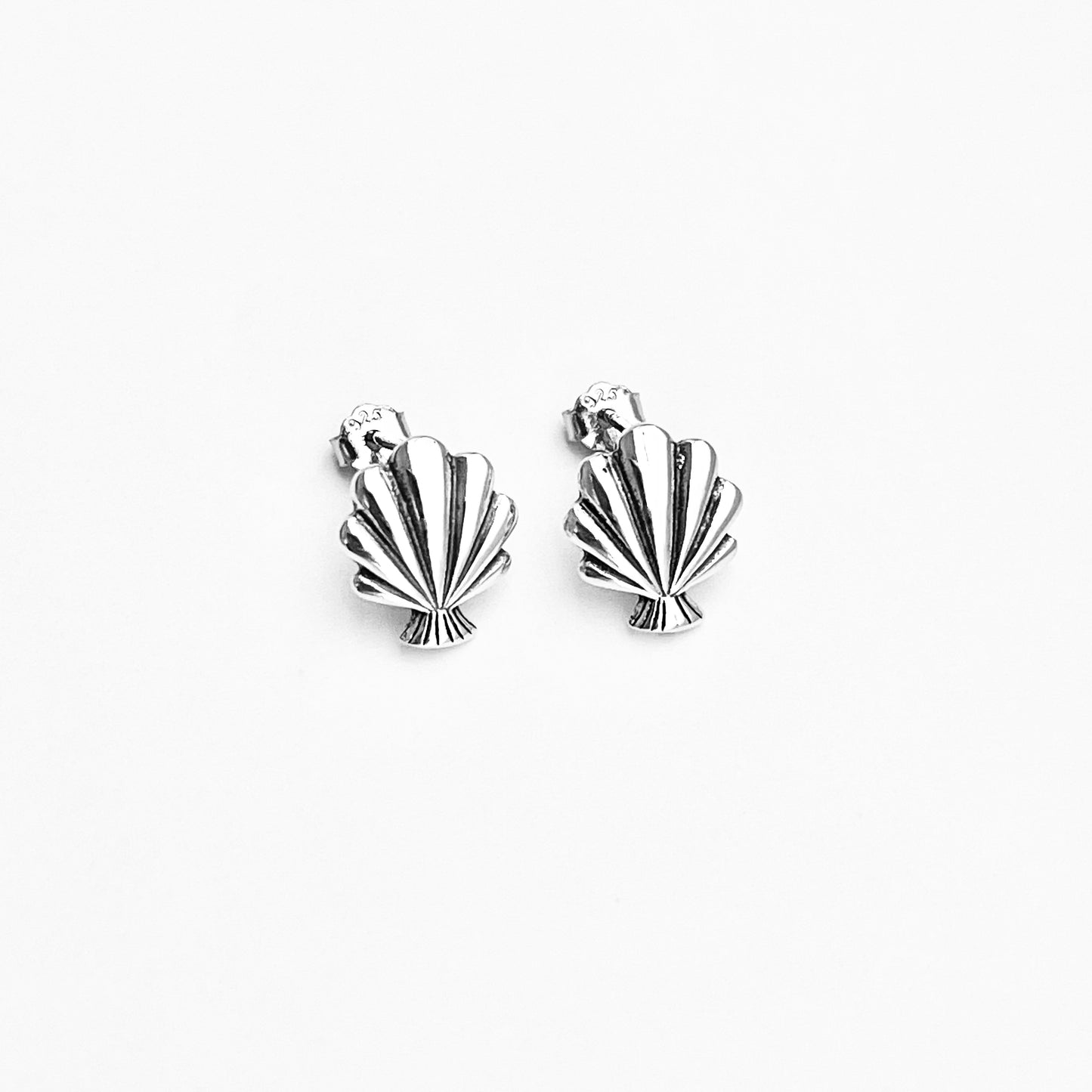 925 Sterling Silver Seashell Stud Earrings | Beach & Ocean Inspired Jewelry