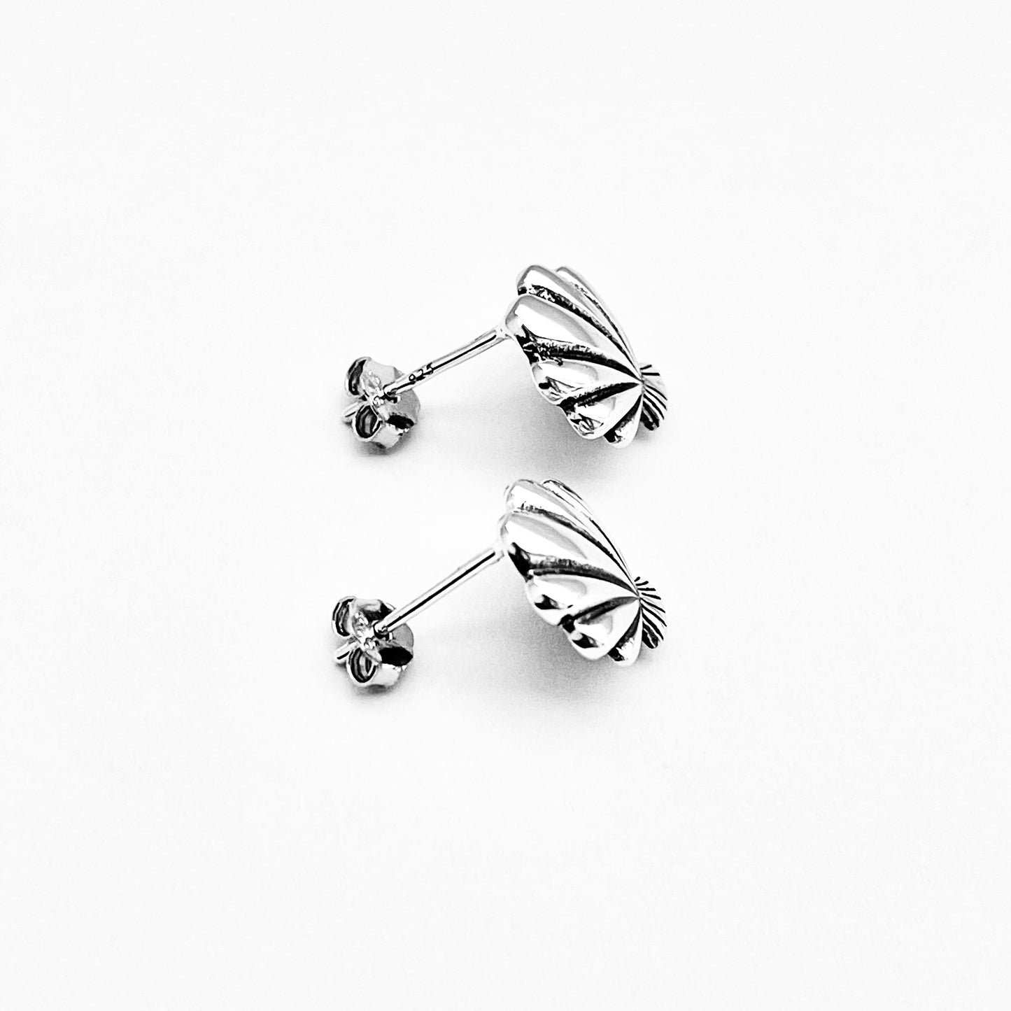 925 Sterling Silver Seashell Stud Earrings | Beach & Ocean Inspired Jewelry