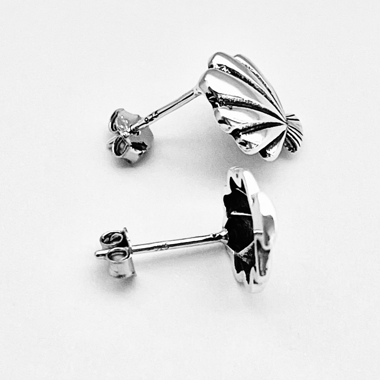 925 Sterling Silver Seashell Stud Earrings | Beach & Ocean Inspired Jewelry