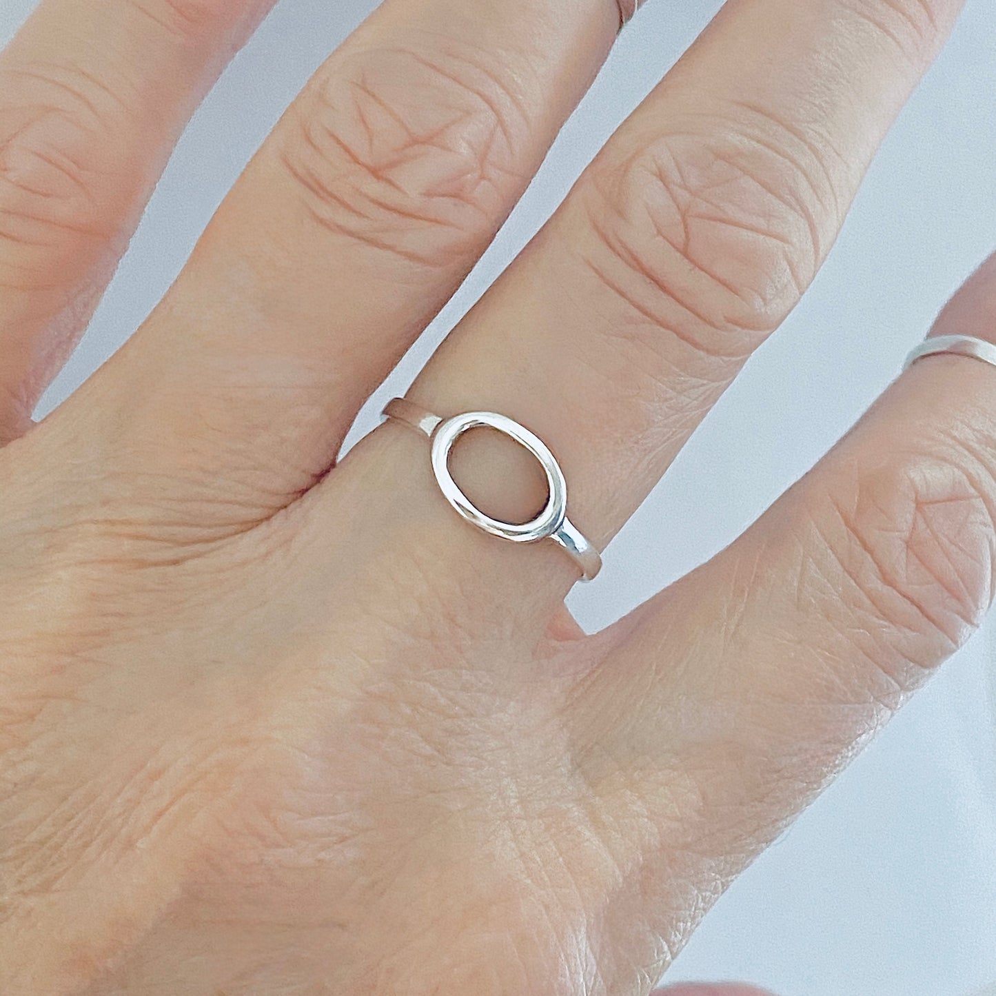 Sterling Silver Small Open Oval Ring, Eternity Circles, Halo Rings, Circle Of Life, Round