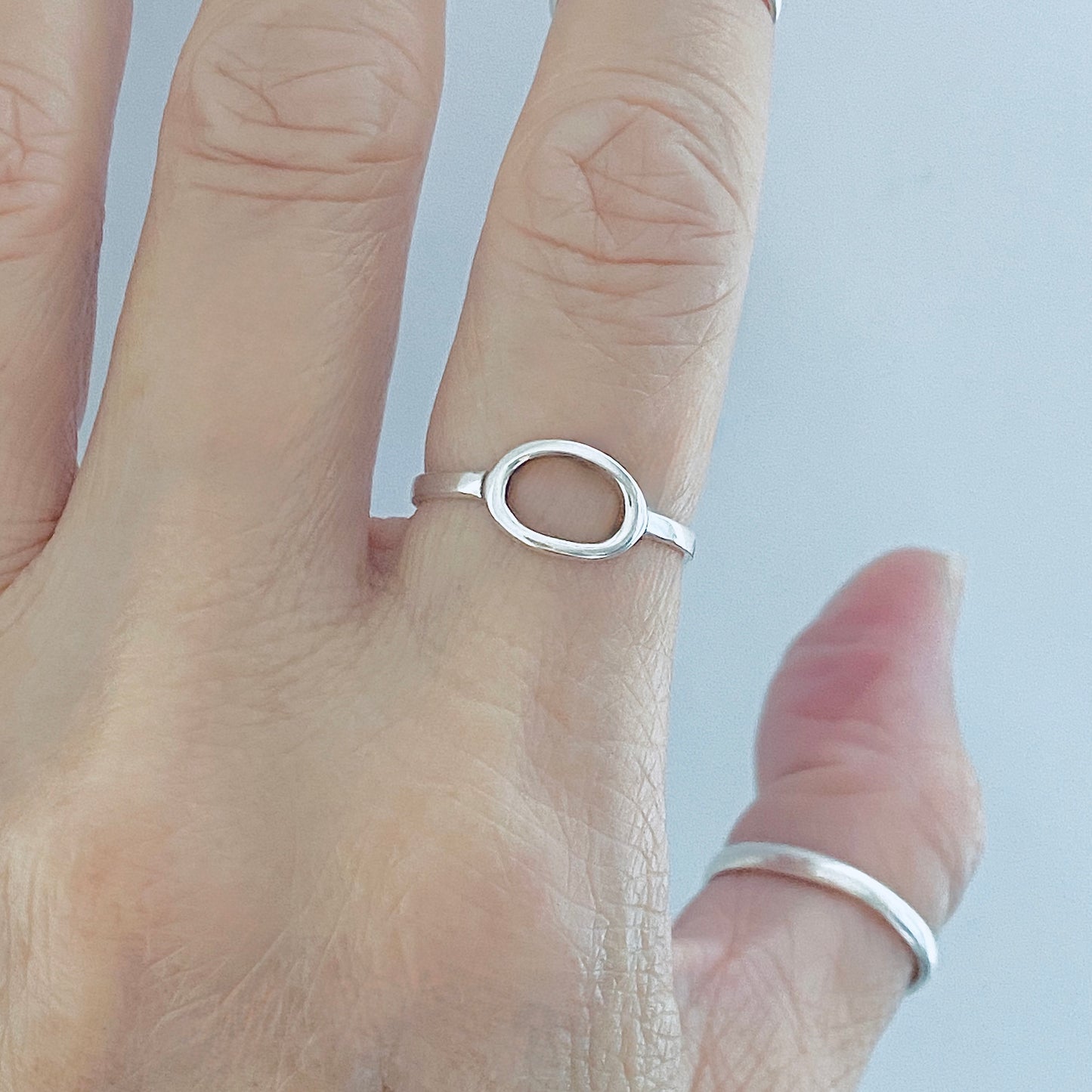 Sterling Silver Small Open Oval Ring, Eternity Circles, Halo Rings, Circle Of Life, Round