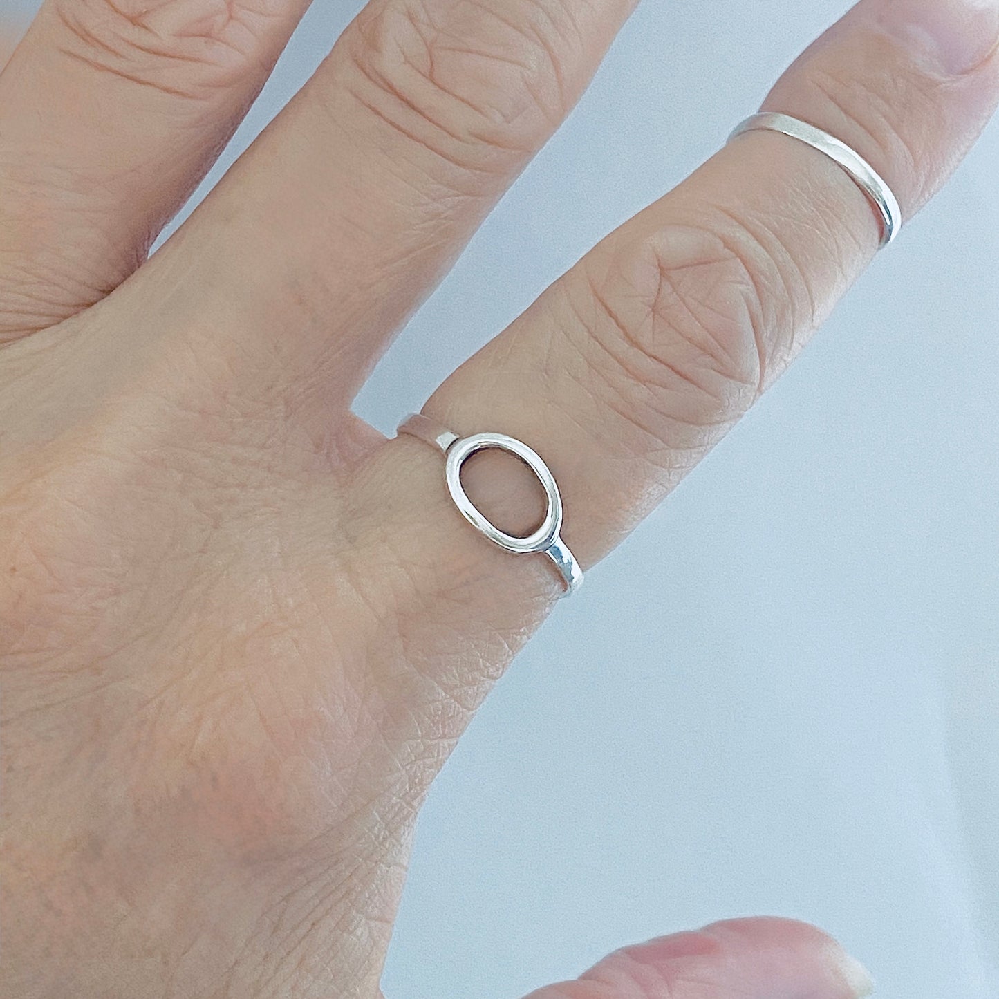 Sterling Silver Small Open Oval Ring, Eternity Circles, Halo Rings, Circle Of Life, Round