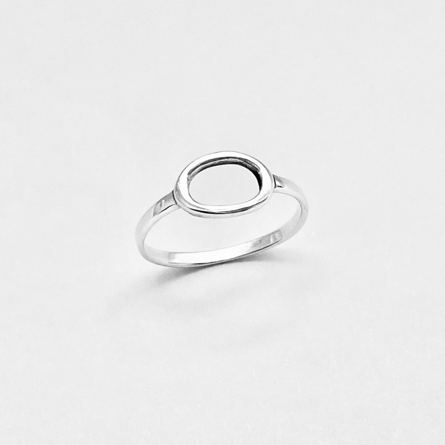 Sterling Silver Small Open Oval Ring, Eternity Circles, Halo Rings, Circle Of Life, Round