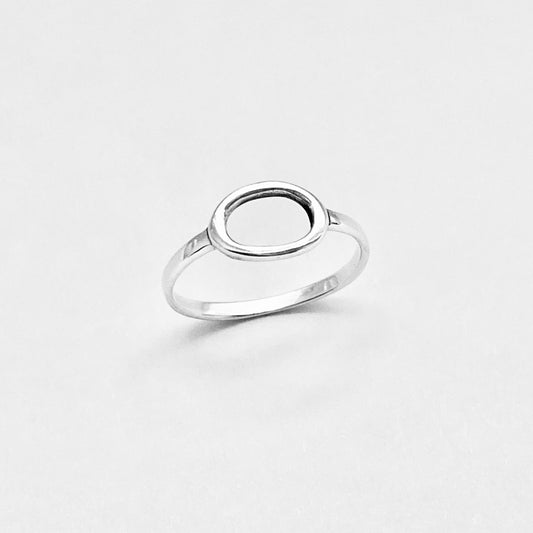 Sterling Silver Small Open Oval Ring, Eternity Circles, Halo Rings, Circle Of Life, Round