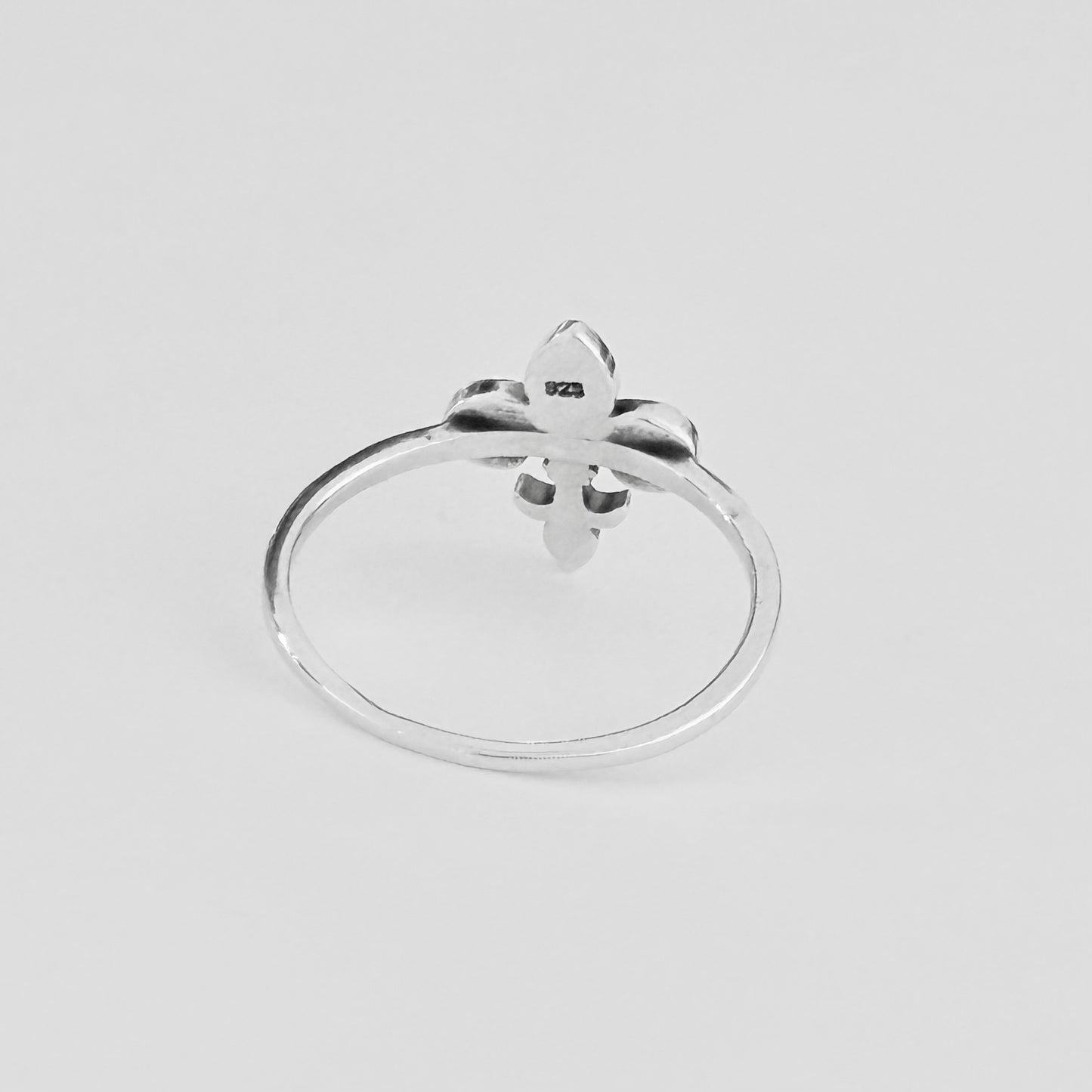 925 Sterling Silver Small Fleur de Lis Ring | Dainty Saints & Lily Jewelry