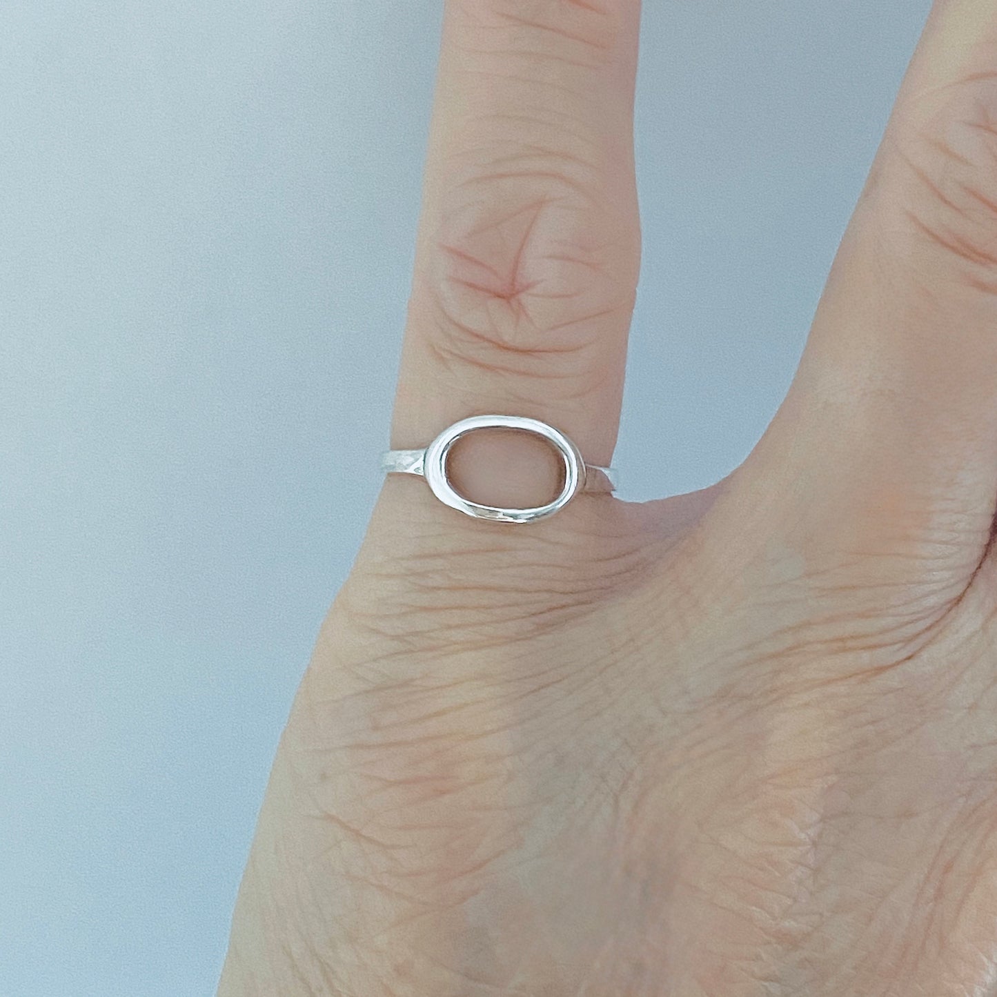 Sterling Silver Small Open Oval Ring, Eternity Circles, Halo Rings, Circle Of Life, Round