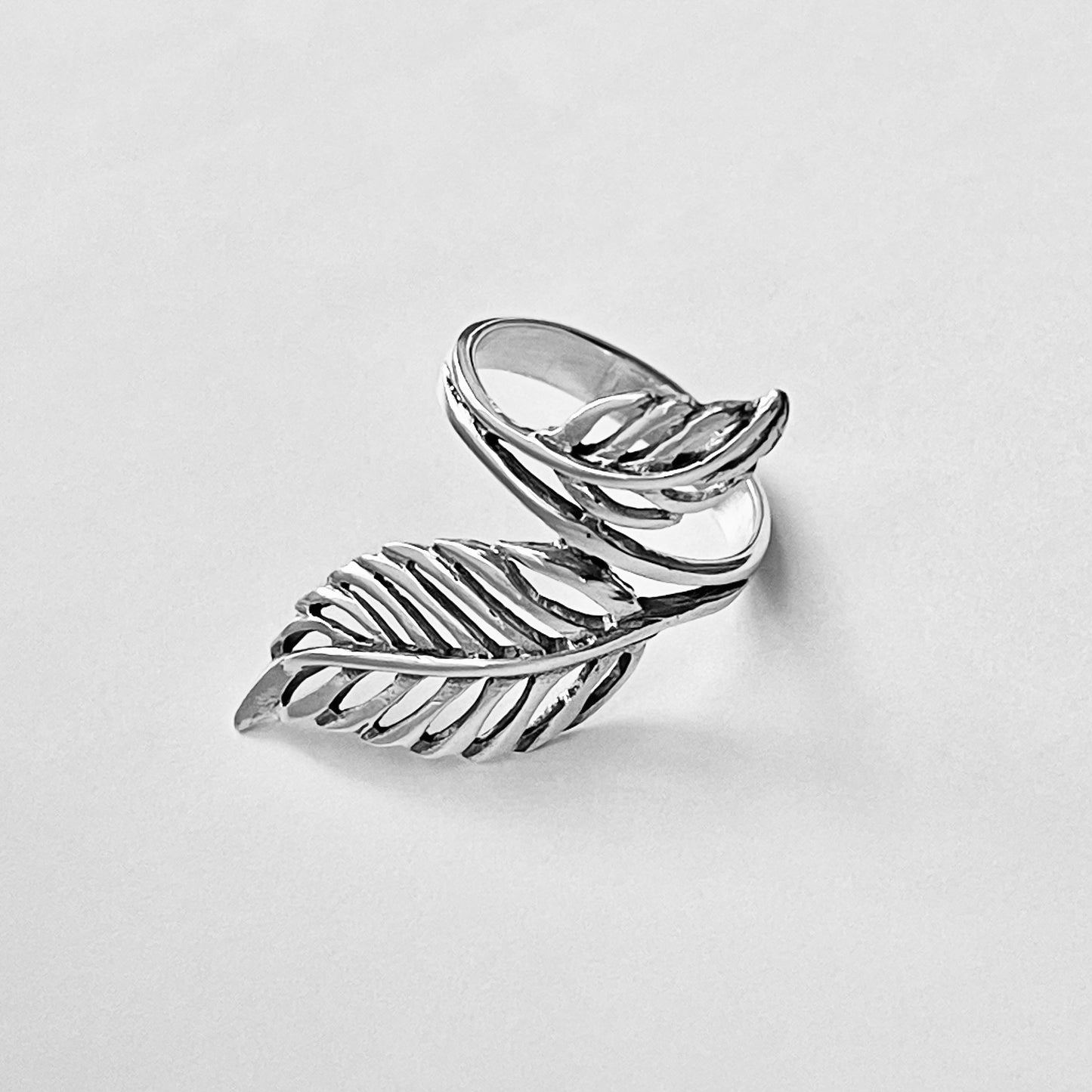 Sterling Silver Statement Leaves Ring, Tree Branch Ring, Silver Rings