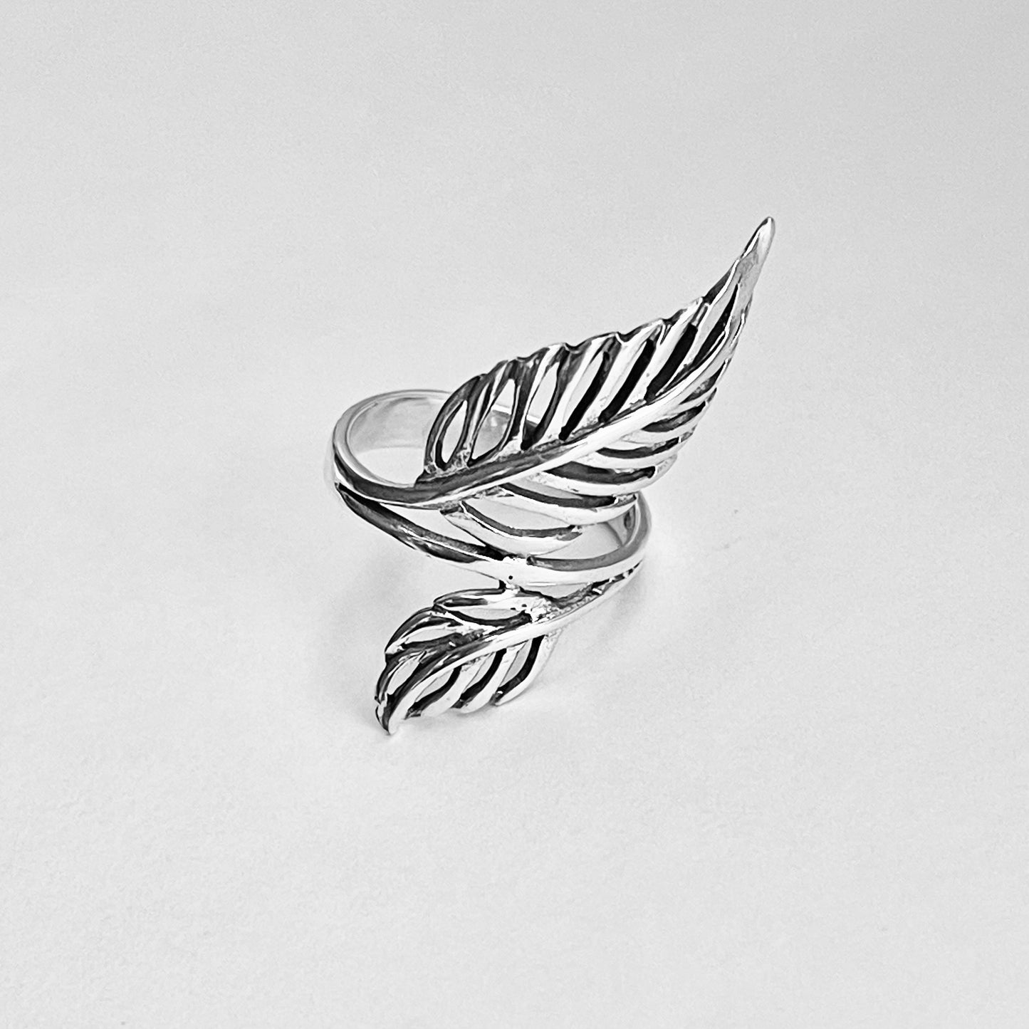 Sterling Silver Statement Leaves Ring, Tree Branch Ring, Silver Rings