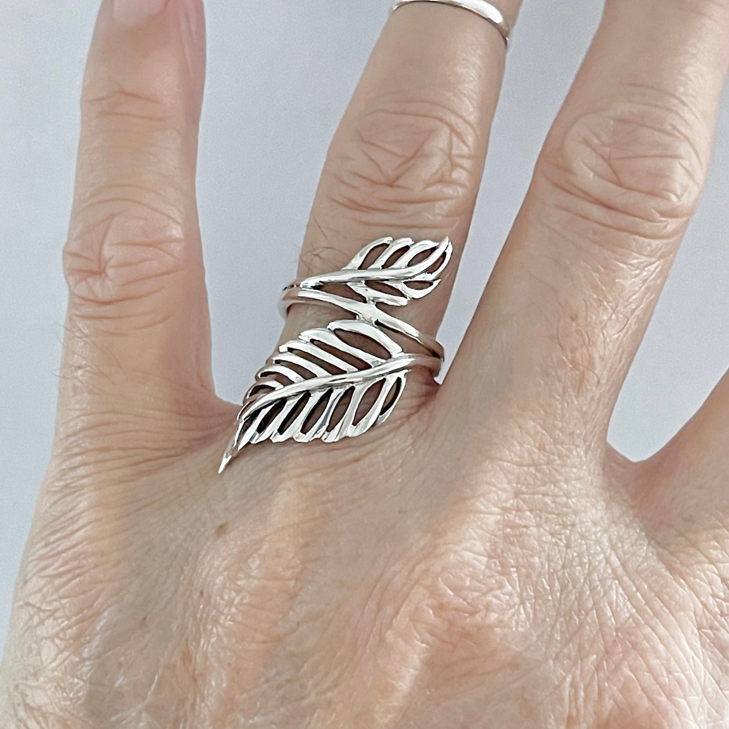 Sterling Silver Statement Leaves Ring, Tree Branch Ring, Silver Rings