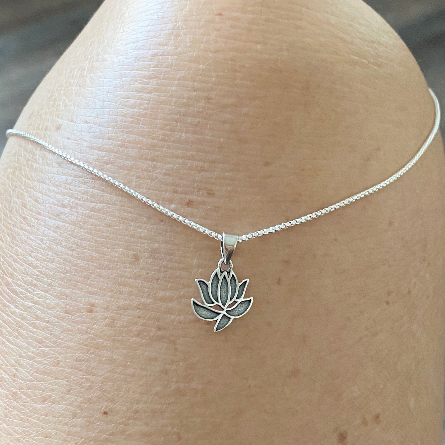 Minimalist Sterling Silver Lotus Necklace, Spirit Flower Necklaces