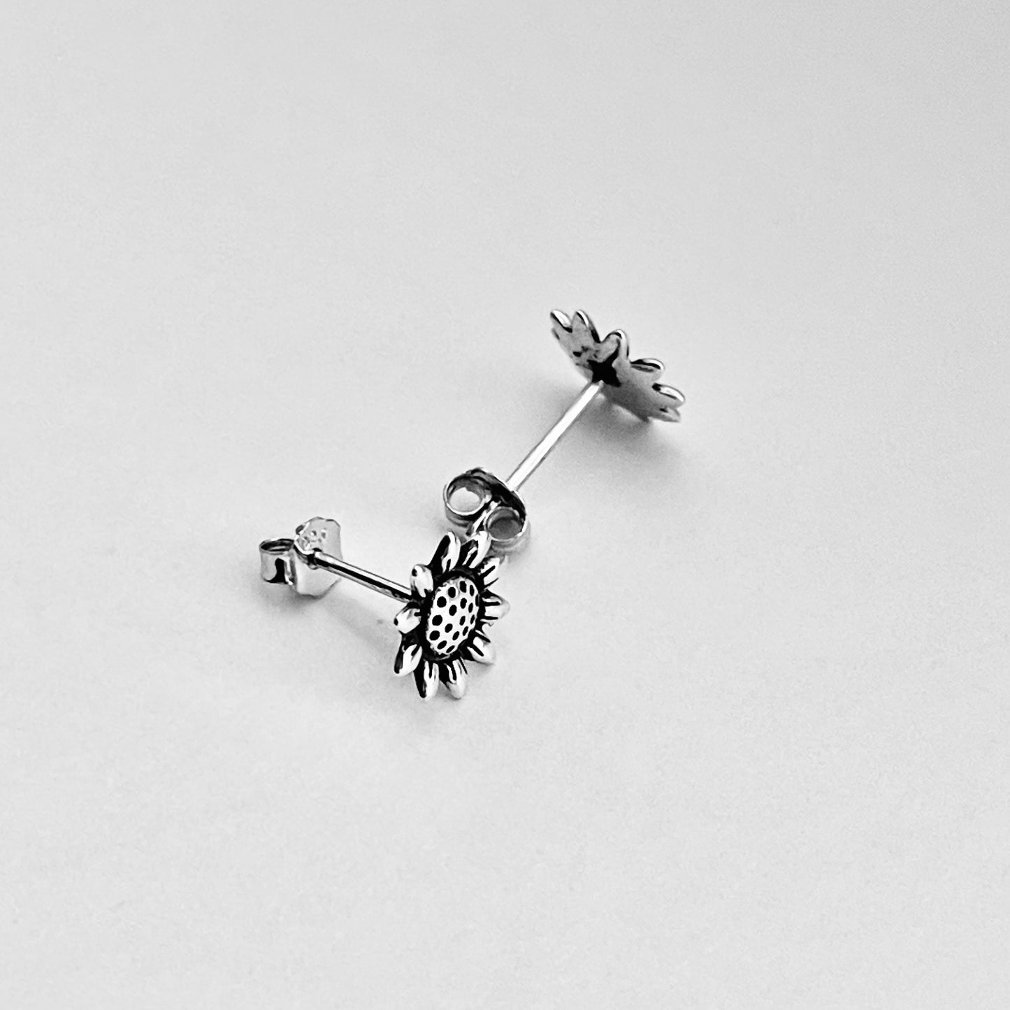 Sterling Silver Sunflower Earrings, Flower Earring, Stud Earrings, Happy Flowers