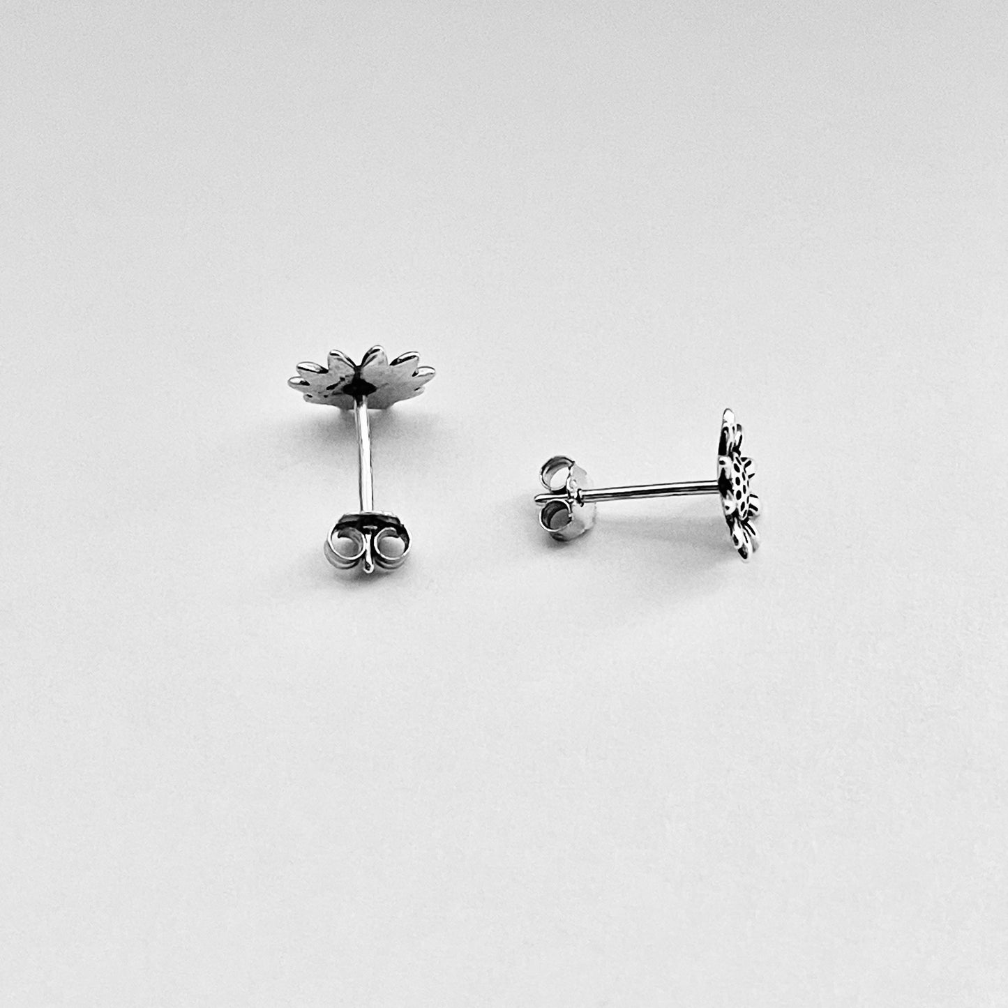 Sterling Silver Sunflower Earrings, Flower Earring, Stud Earrings, Happy Flowers