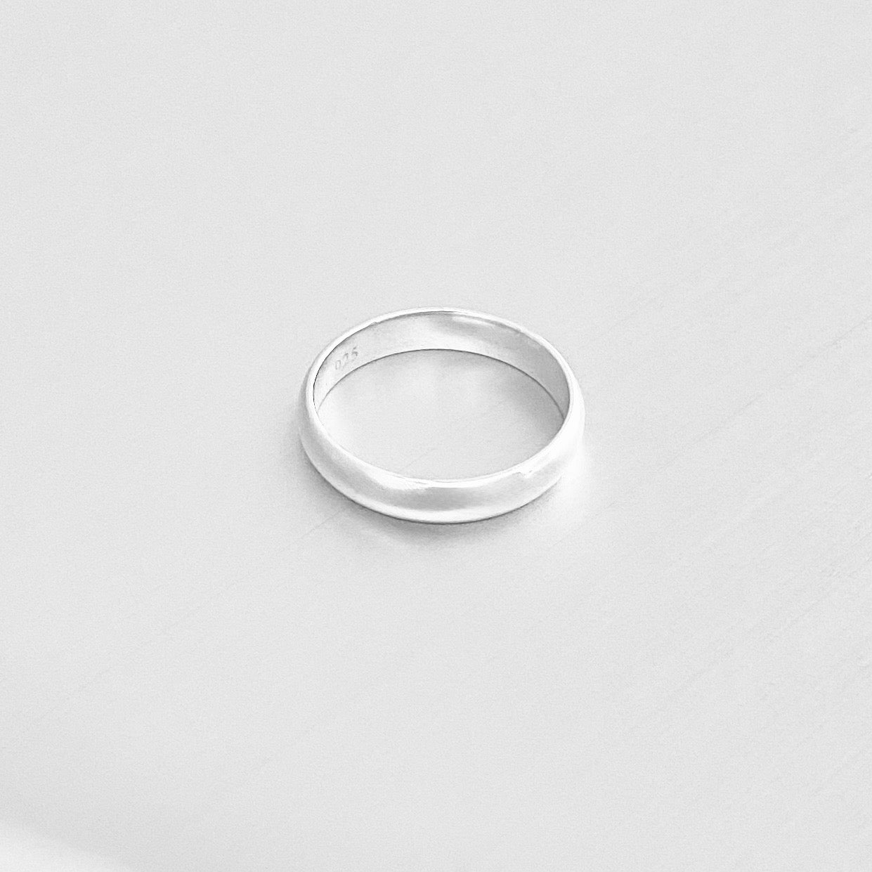 Sterling Silver Unisex High Polish 4MM Wedding Band, Stackable Ring, Silver Bands