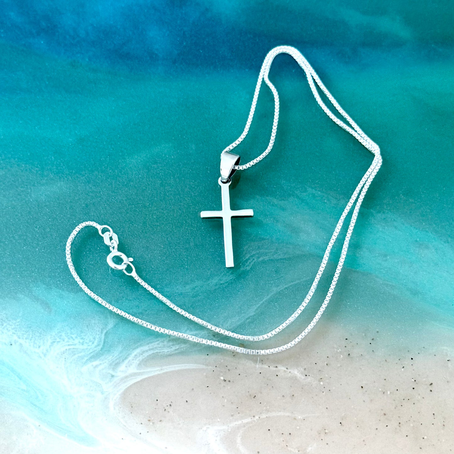925 Sterling Silver Small Cross Necklace | Dainty Christian Pendant for Women