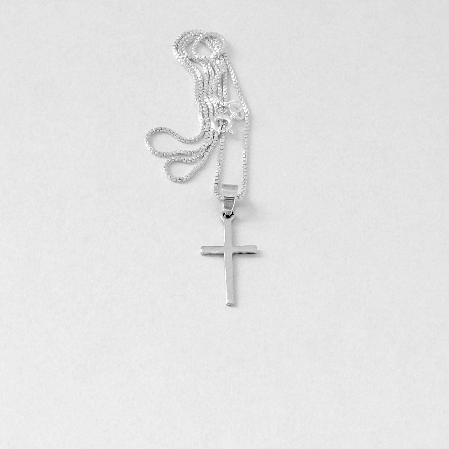 925 Sterling Silver Small Cross Necklace | Dainty Christian Pendant for Women