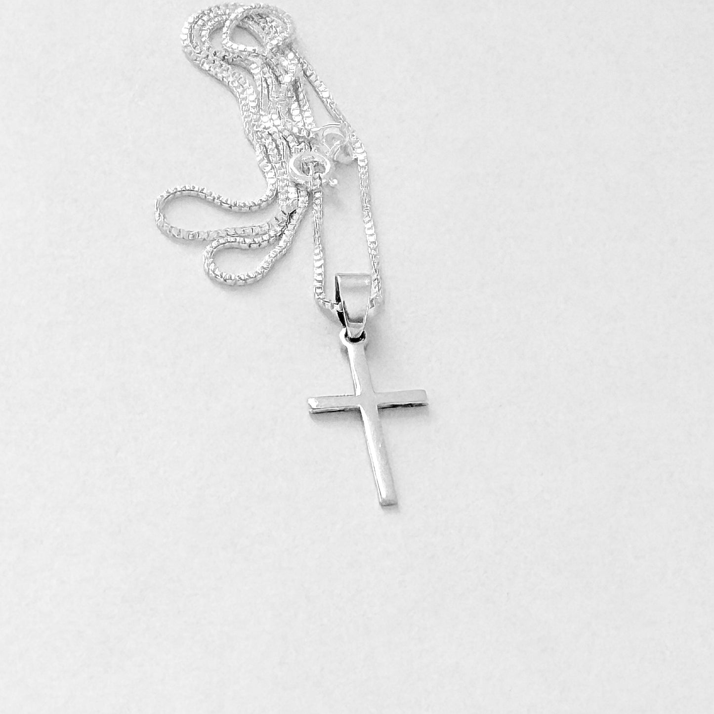 925 Sterling Silver Small Cross Necklace | Dainty Christian Pendant for Women