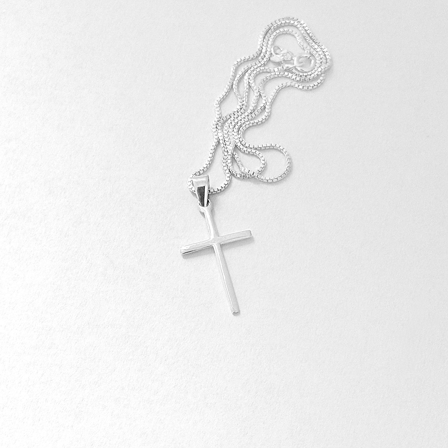 925 Sterling Silver Dainty Cross Necklace | Minimalist Christian Pendant