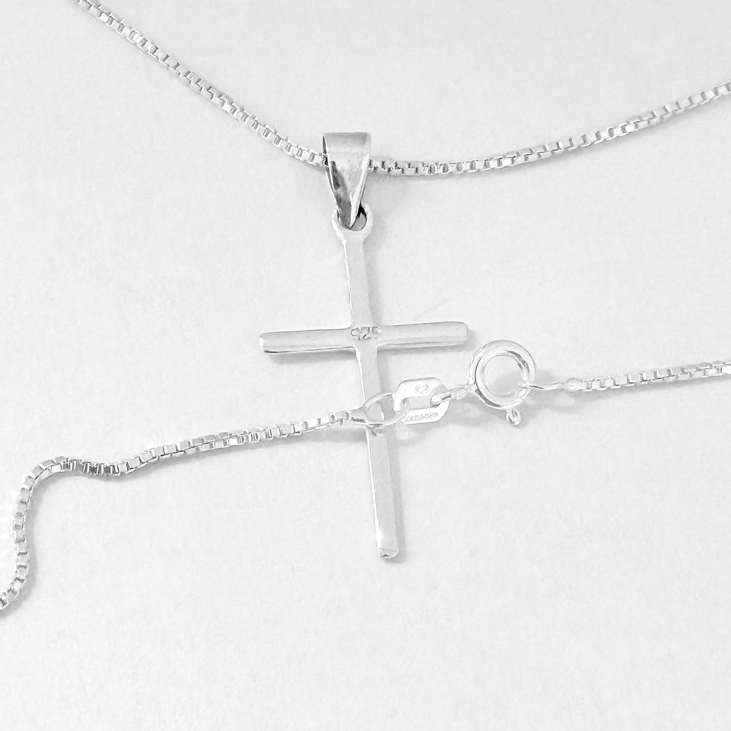 925 Sterling Silver Dainty Cross Necklace | Minimalist Christian Pendant