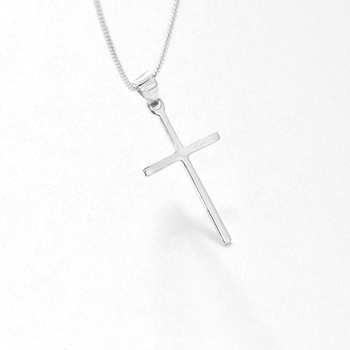 925 Sterling Silver Dainty Cross Necklace | Minimalist Christian Pendant