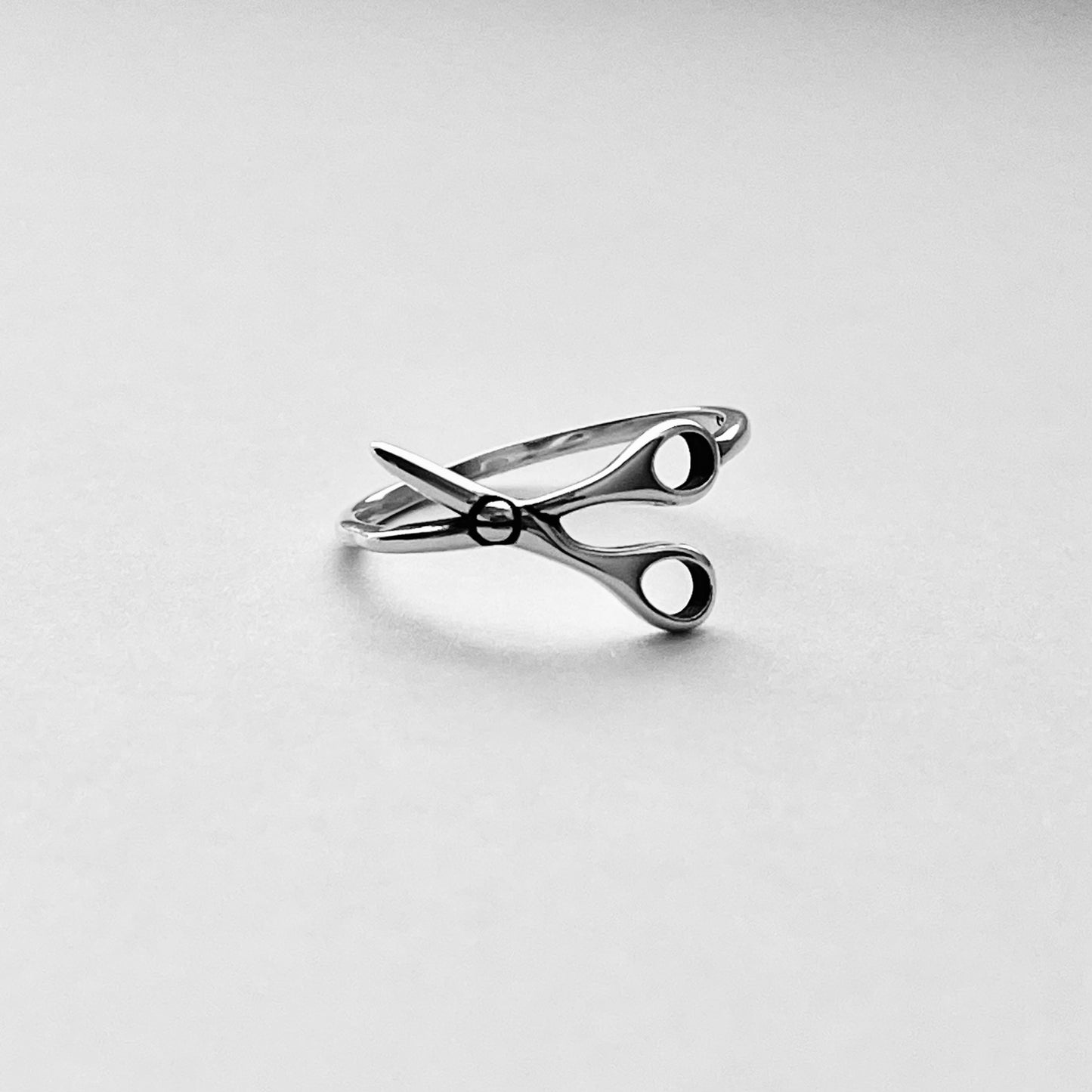 Sterling Silver Open Scissors Ring, Hair Salon Silver Ring, Barber Ring