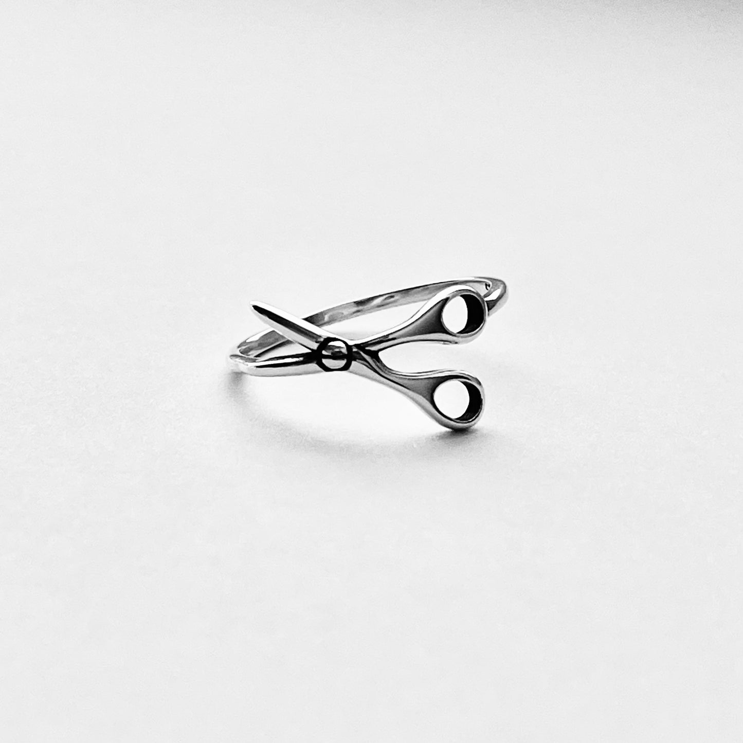 Sterling Silver Delicate Open Scissors Ring – Hair Stylist Barber Seamstress Rings