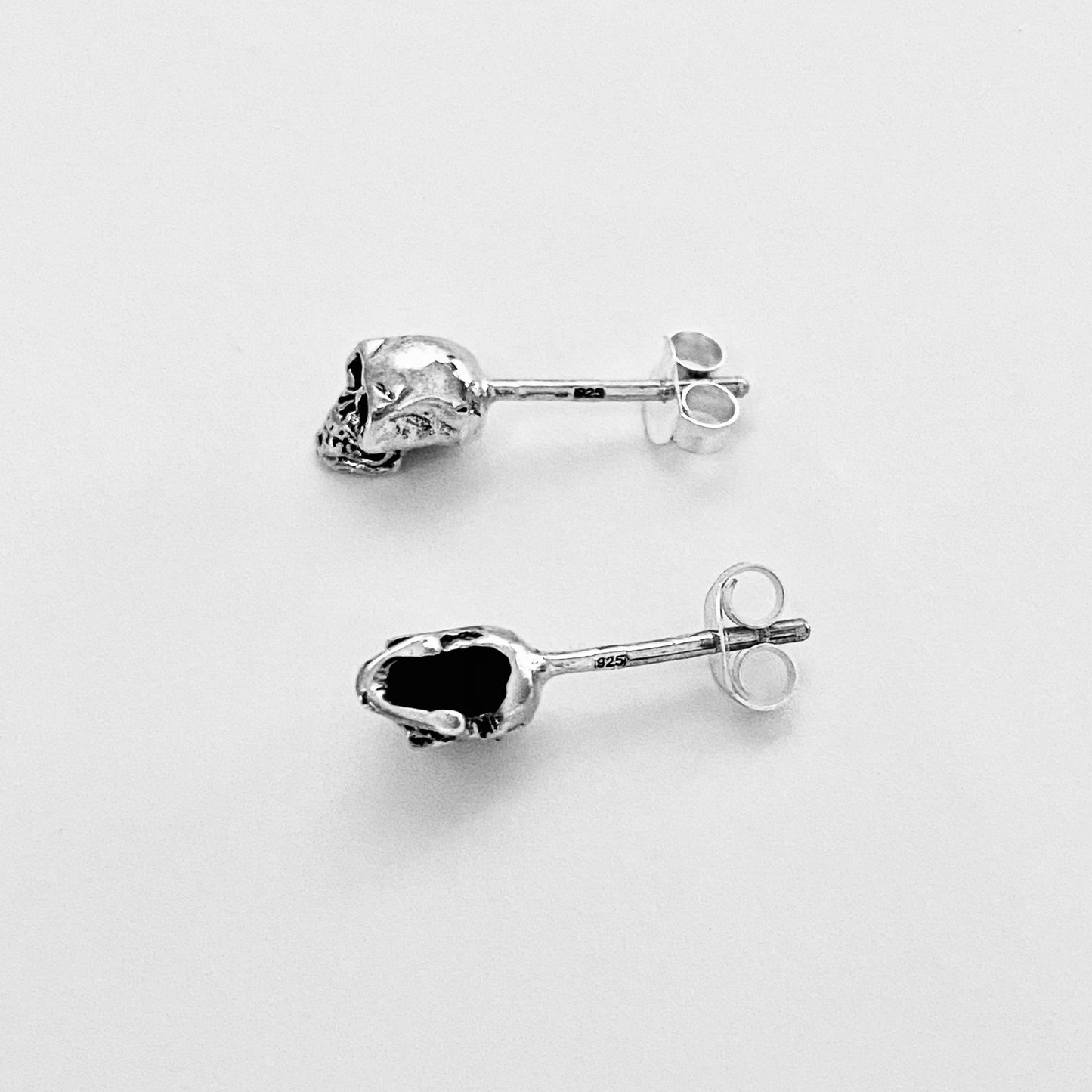 925 Sterling Silver Unisex Skull Stud Earrings | Skeleton & Gothic Jewelry