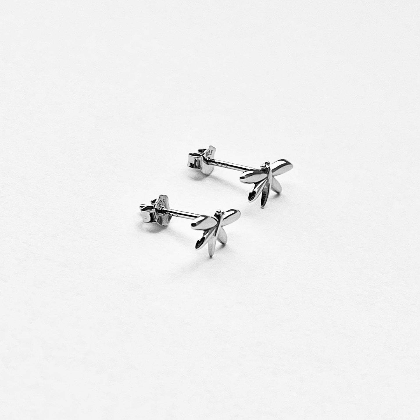 Sterling Silver Small Dragonfly Stud Earrings | Dainty Spirit Insect Bug Earring