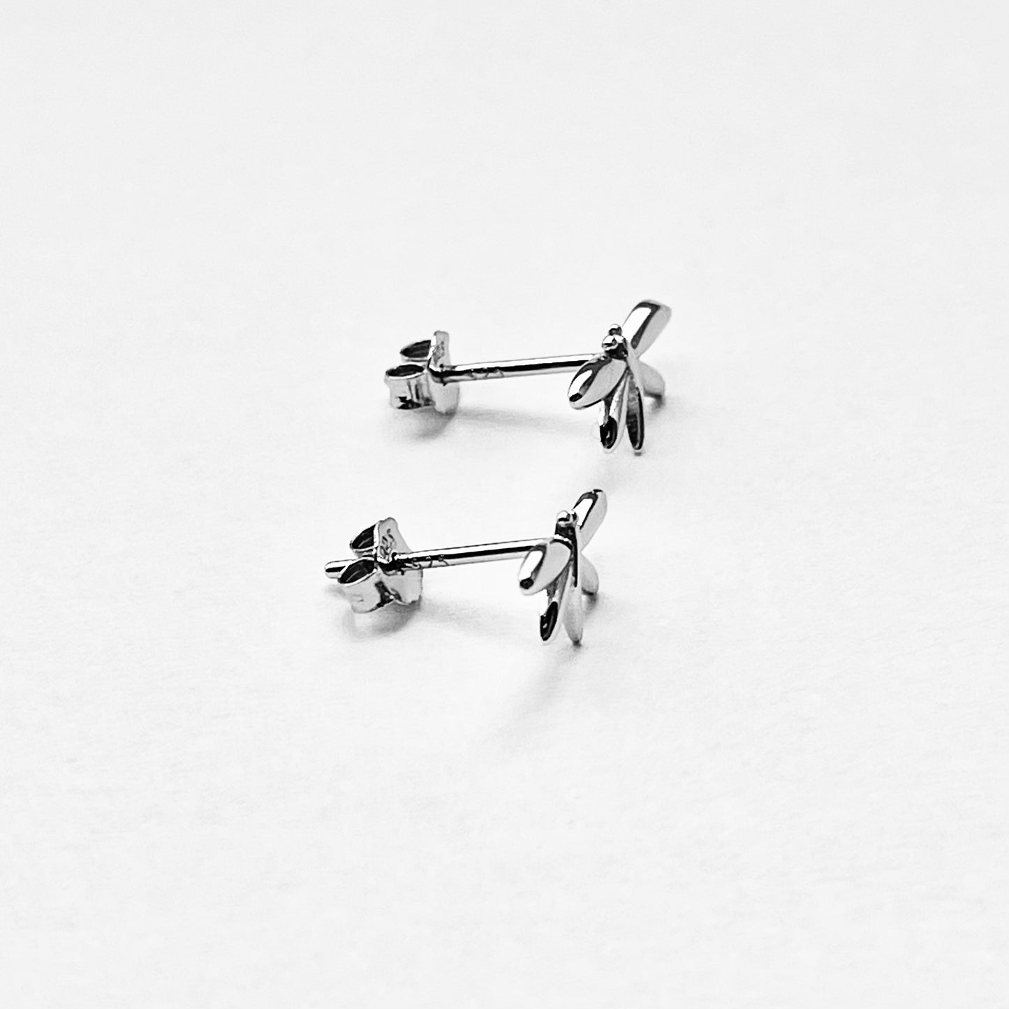 Sterling Silver Small Dragonfly Stud Earrings | Dainty Spirit Insect Bug Earring