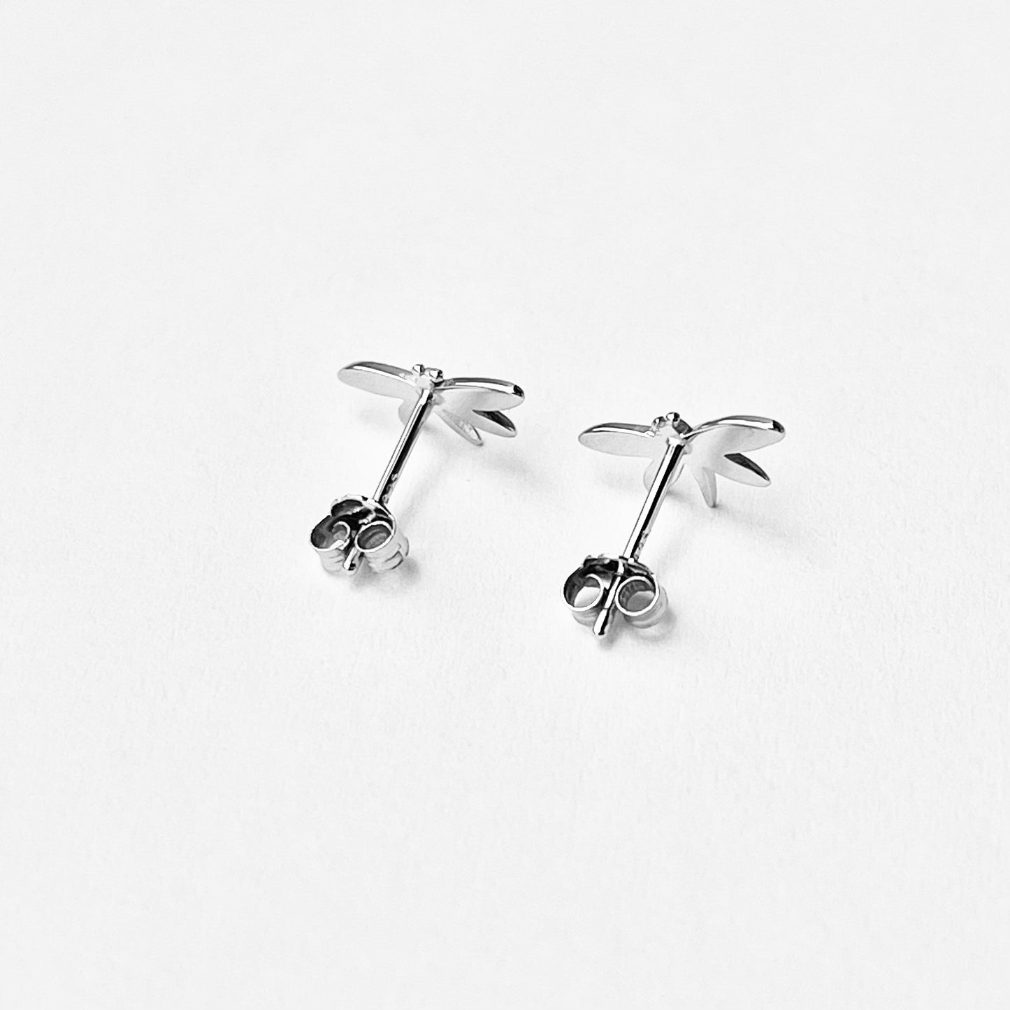 Sterling Silver Small Dragonfly Stud Earrings | Dainty Spirit Insect Bug Earring
