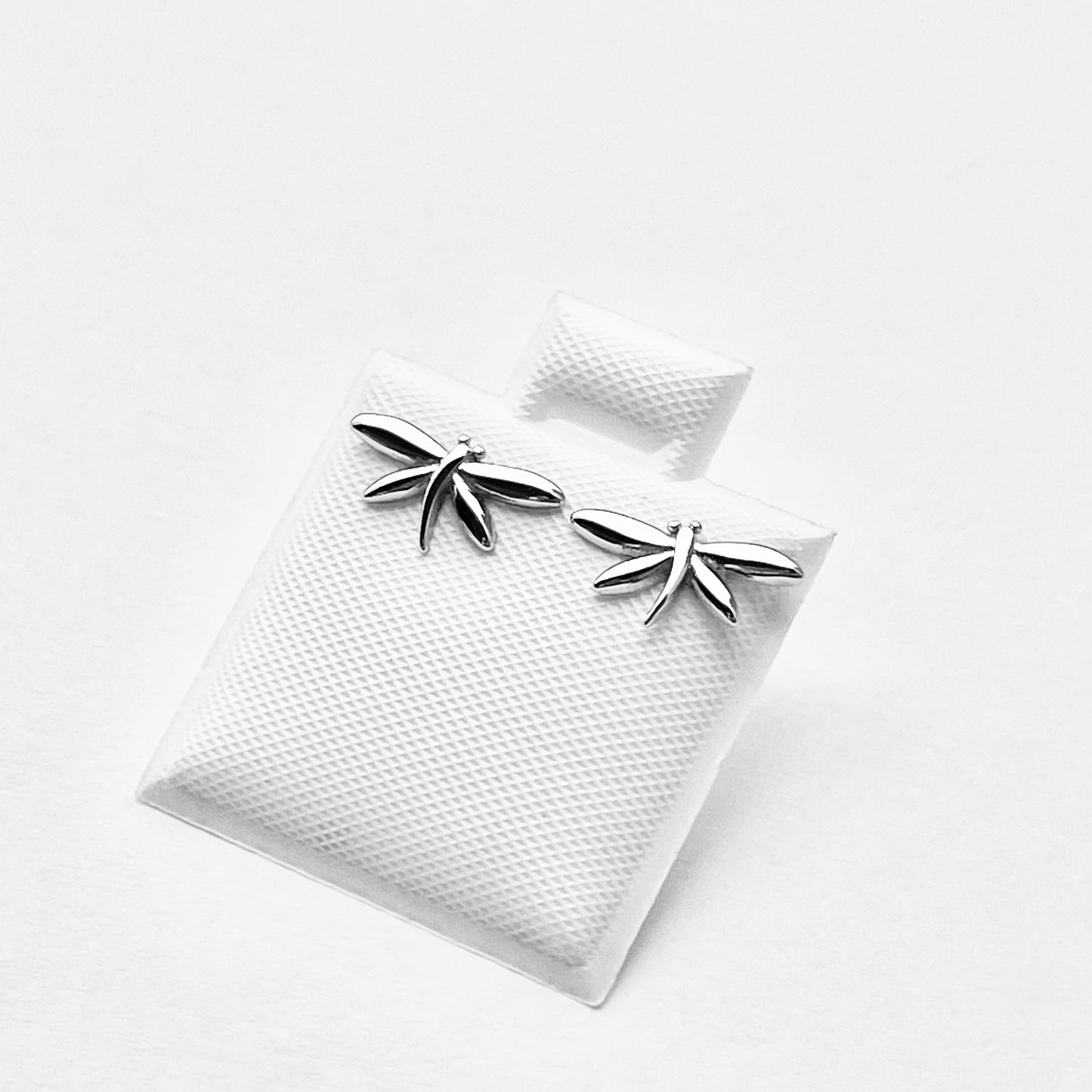 Sterling Silver Small Dragonfly Stud Earrings | Dainty Spirit Insect Bug Earring