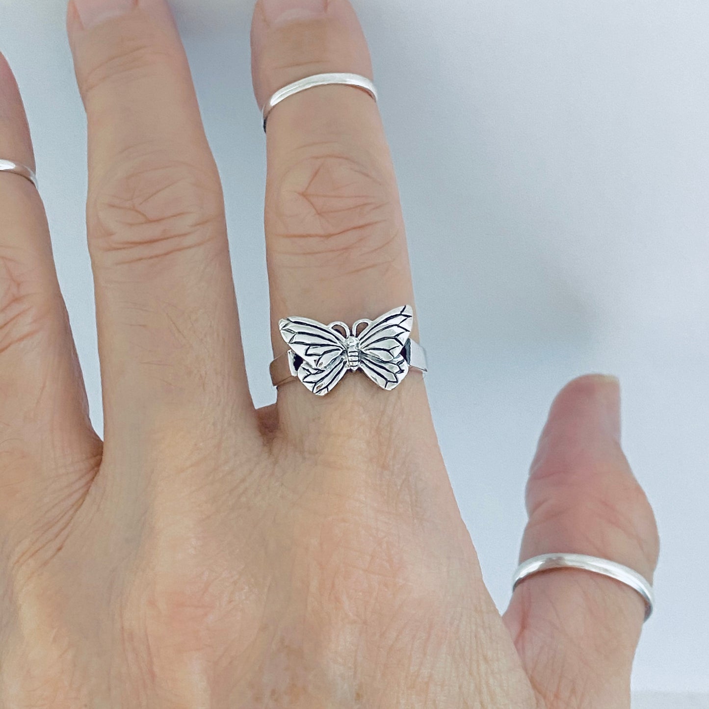 925 Sterling Silver Butterfly Ring | Spiritual & Nature-Inspired Silver Ring