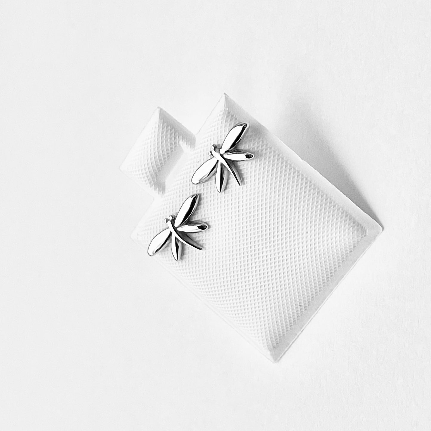 Sterling Silver Small Dragonfly Stud Earrings | Dainty Spirit Insect Bug Earring