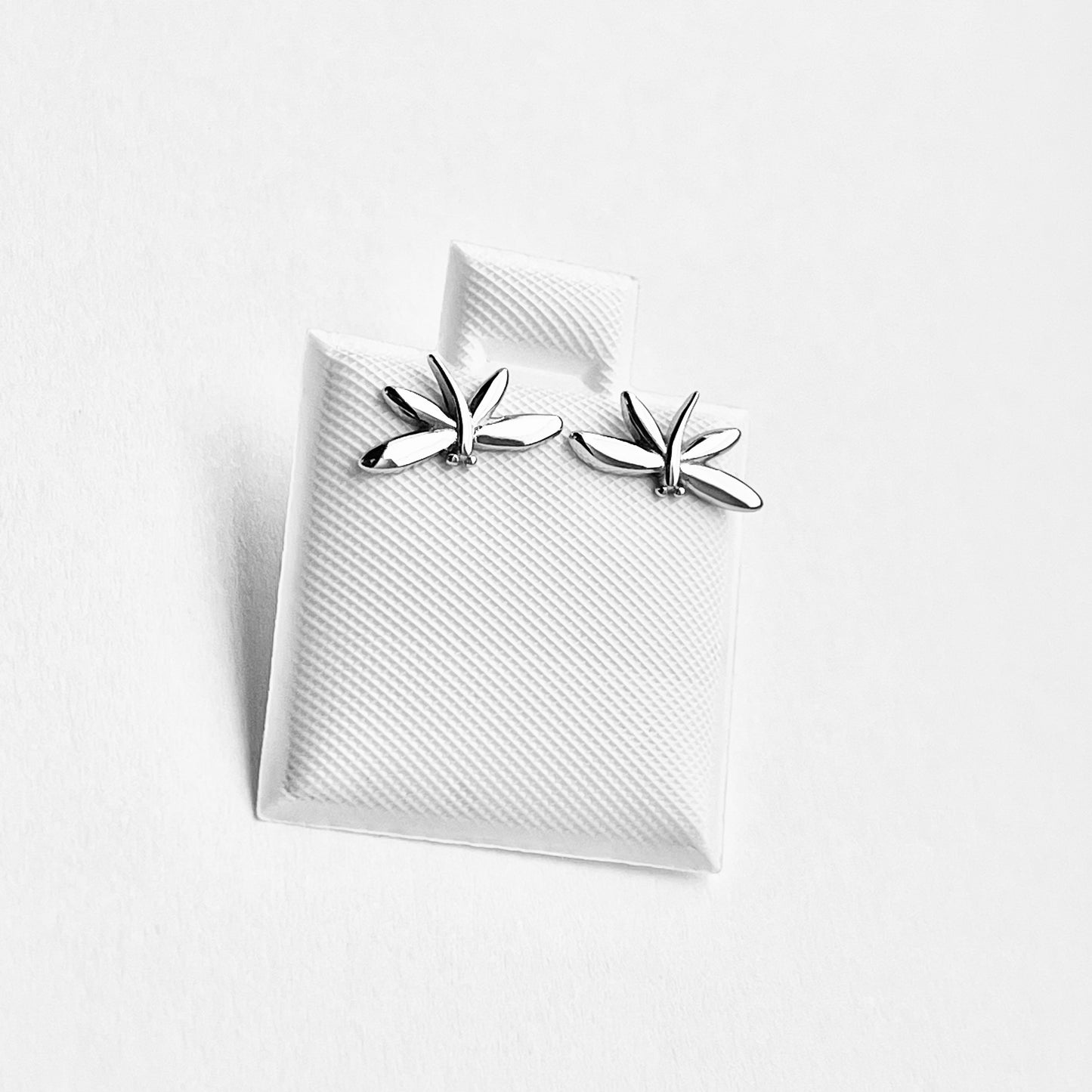 Sterling Silver Small Dragonfly Stud Earrings | Dainty Spirit Insect Bug Earring