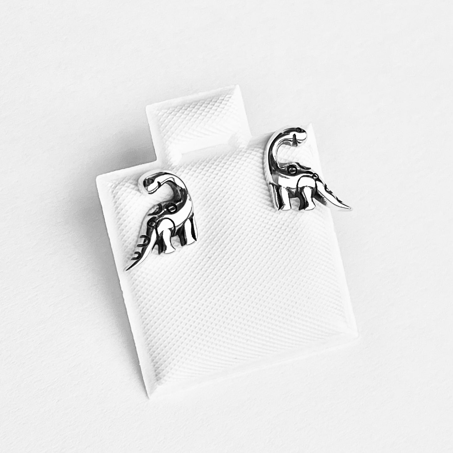 Sterling Silver Dinosaur Stud Earring, Reptile Animal Earrings, Dino Jewelry