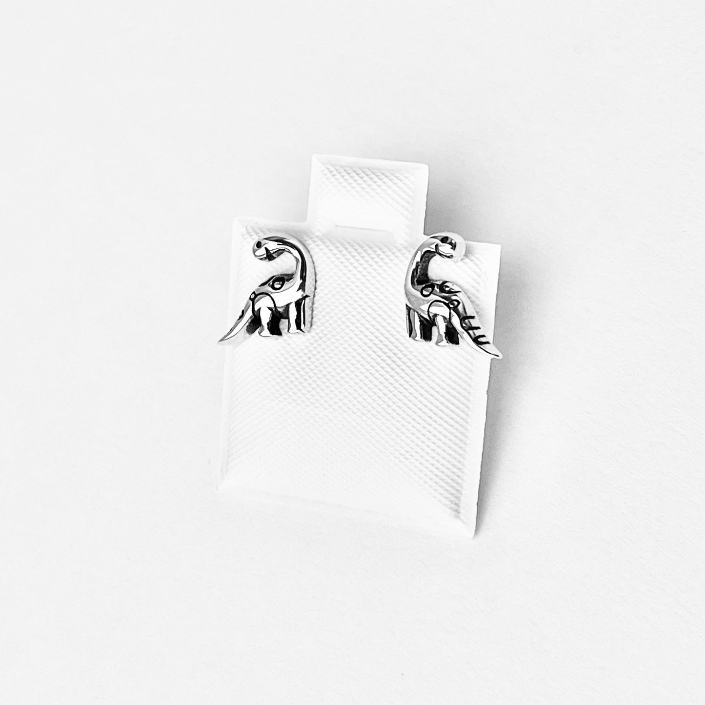 Sterling Silver Dinosaur Stud Earring, Reptile Animal Earrings, Dino Jewelry