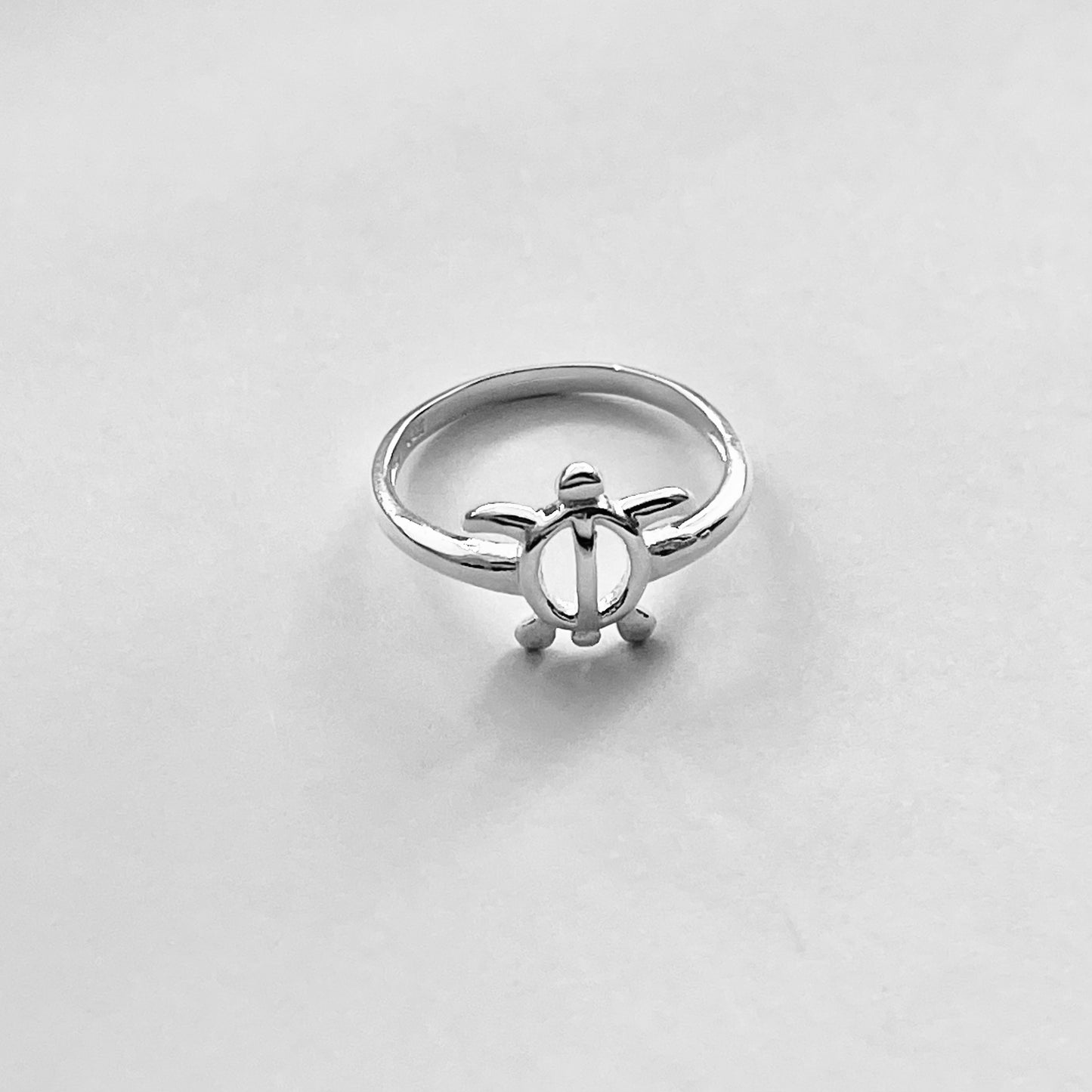 Sterling Silver High Polish Open Turtle Ring, Sea Animal Ring, Silver Rings, Ocean Ring